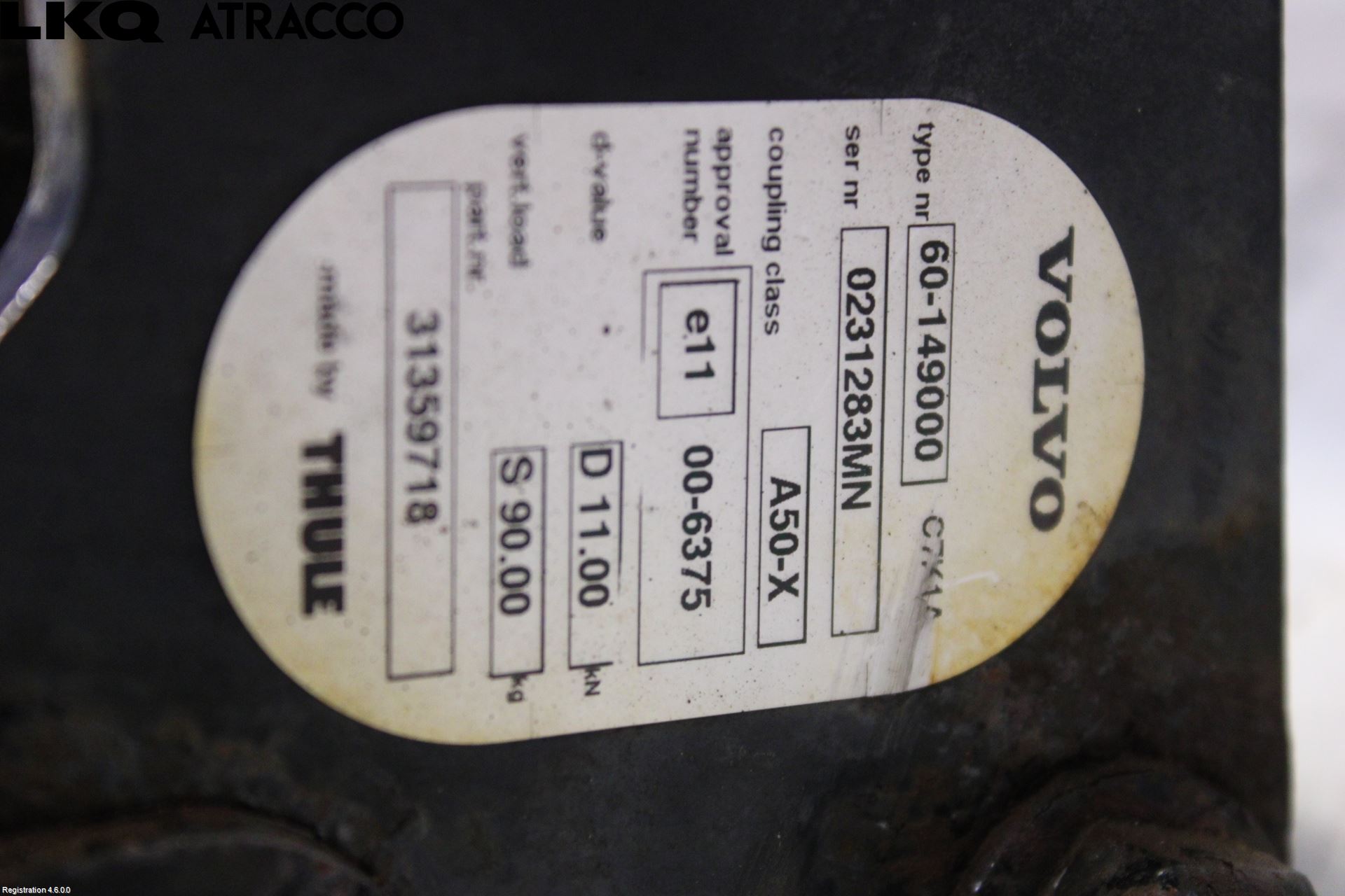 Volvo V70 14-16 Tilhengerfeste