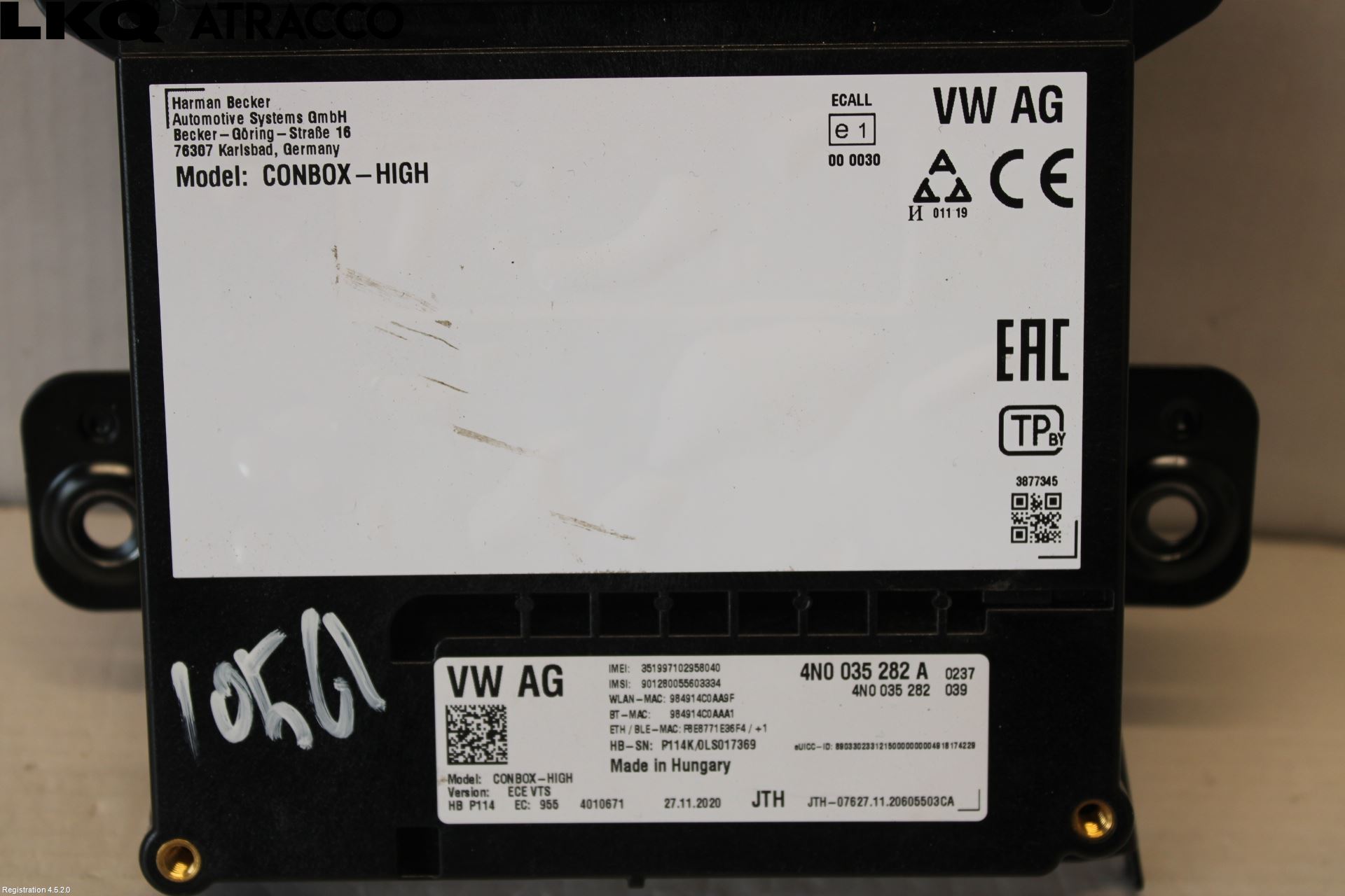 Porsche TAYCAN 20- Styreenhet Øvrig