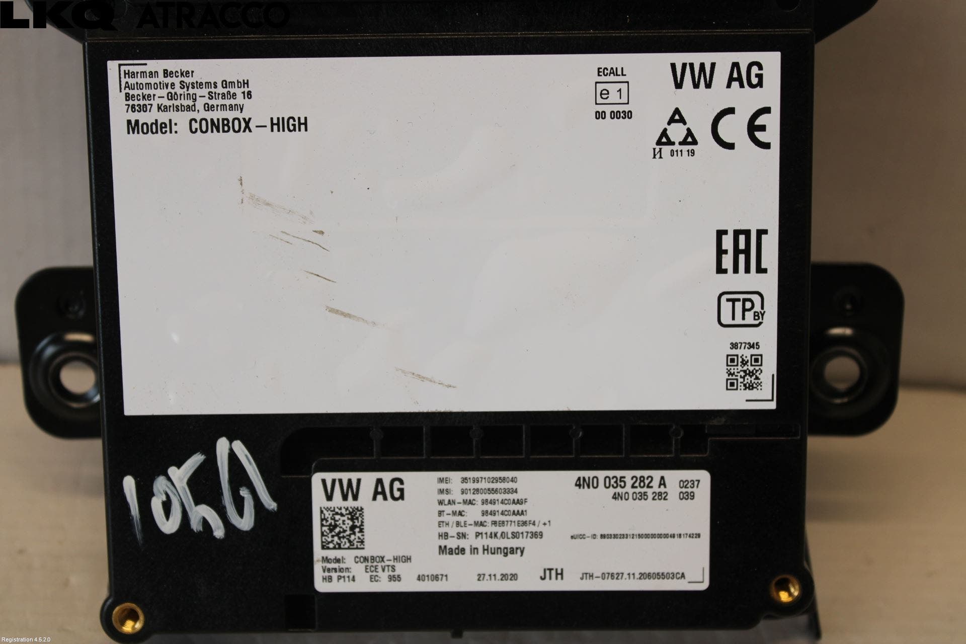 Porsche TAYCAN 20- Styreenhet Øvrig