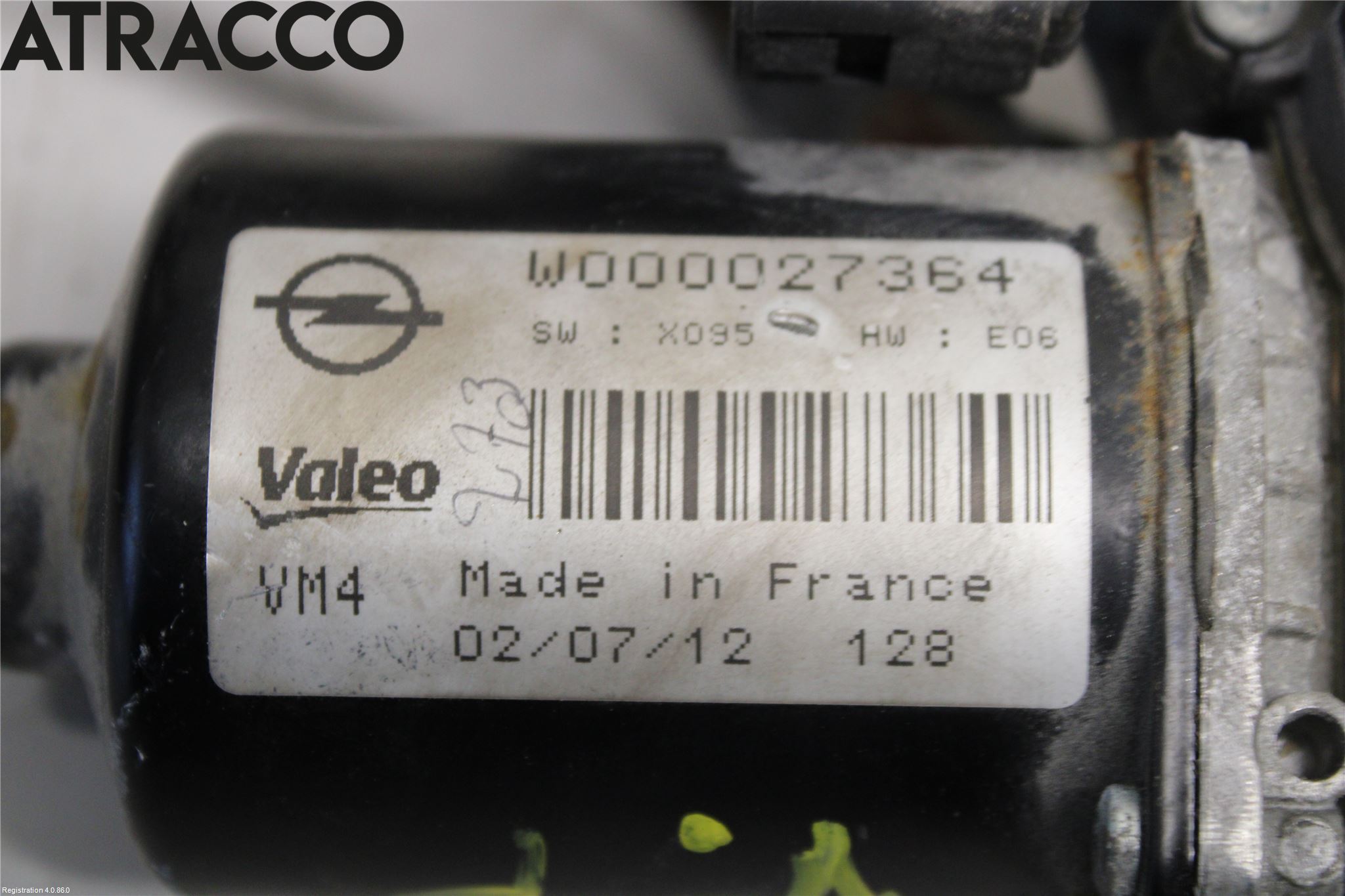 Opel ZAFIRA C 12-19 Viskermotor Frontrute