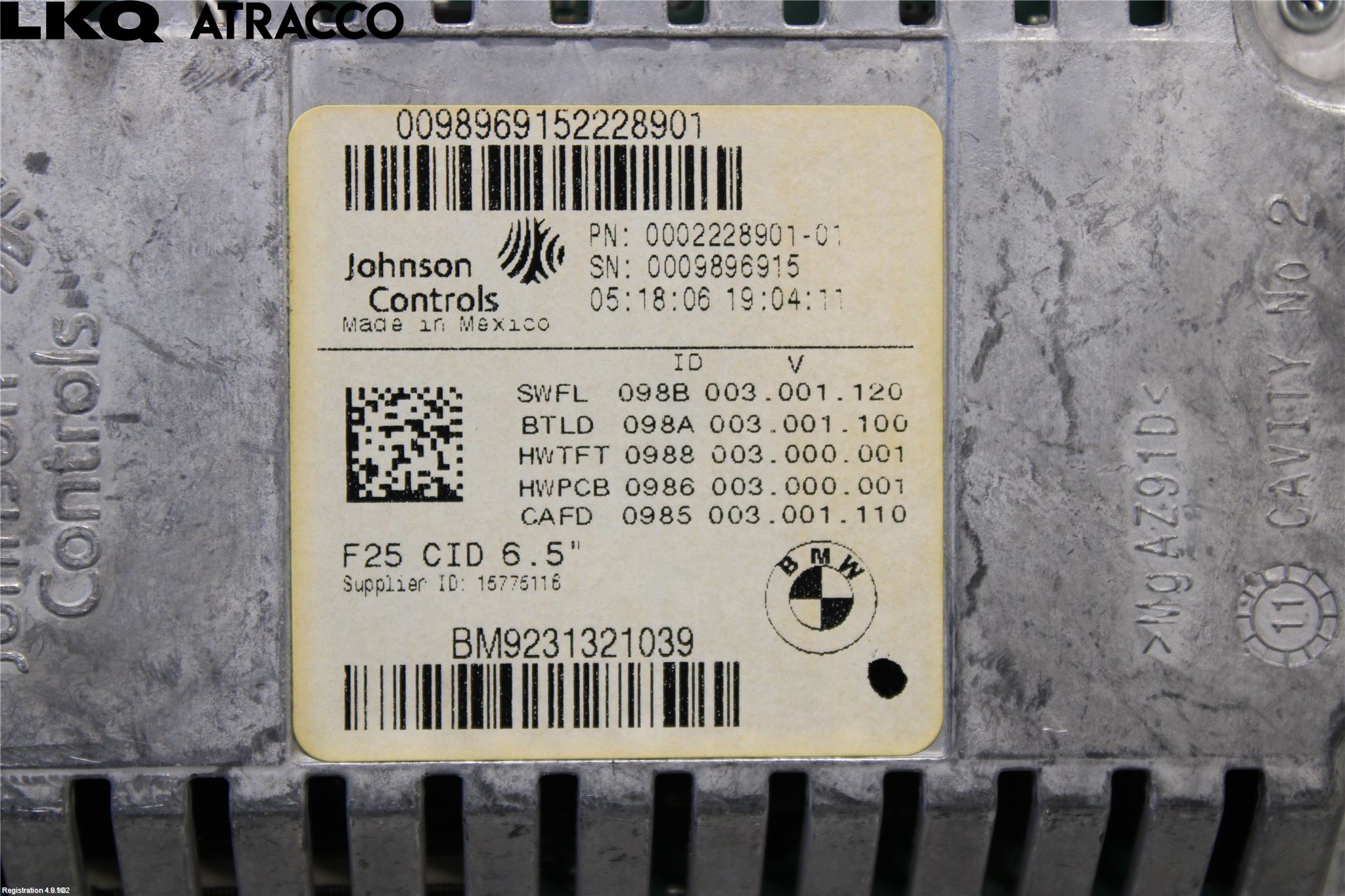 BMW X3 F25 10-17 Multifunktionsdisplay