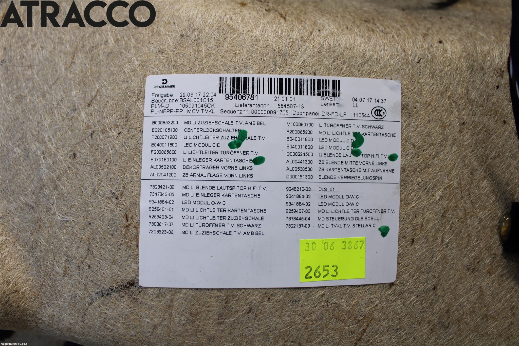 BMW i3 I01 13-22 Innr Dørtrekk Venstre