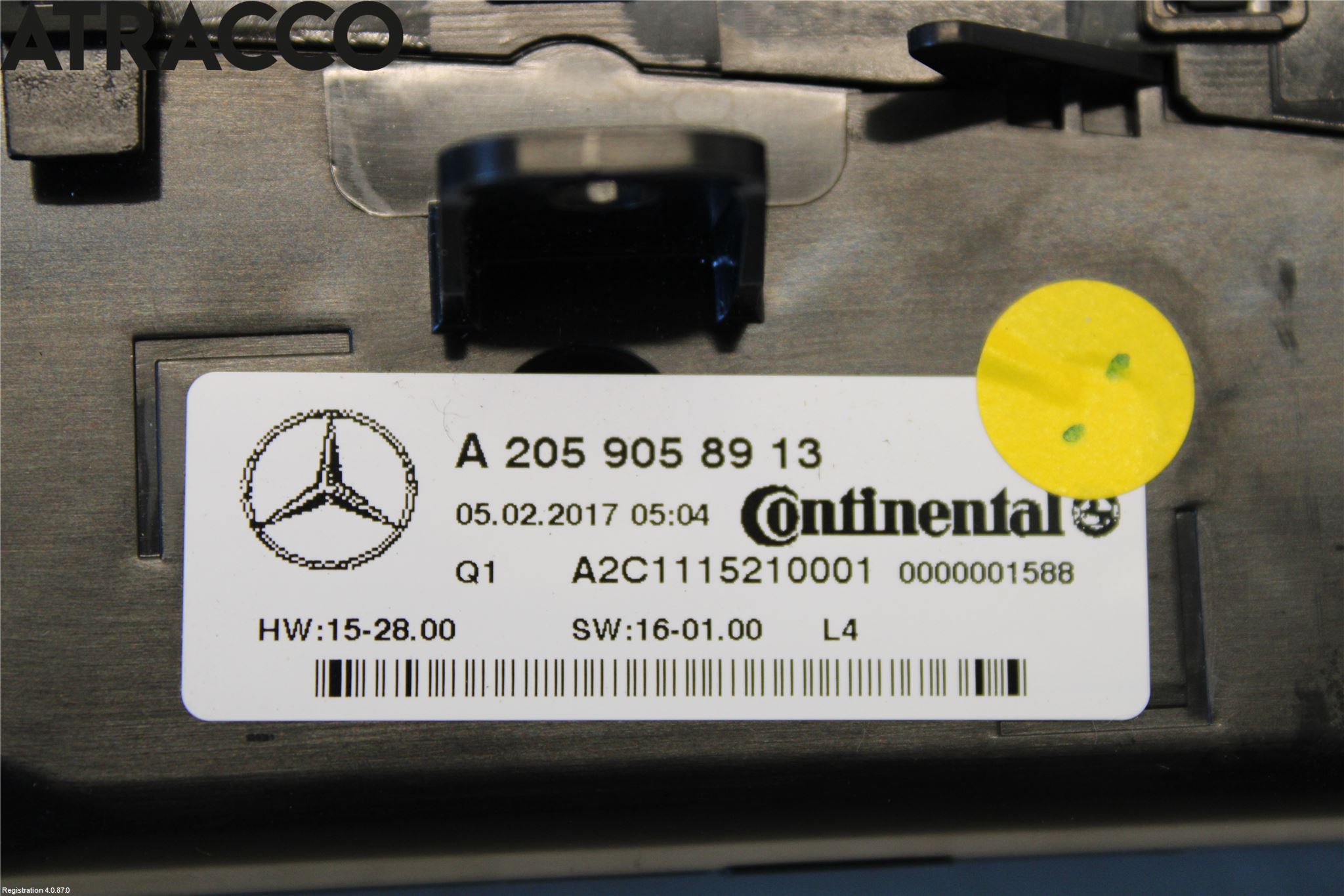 Mercedes-Benz MB C-KLASS (W205) 14-21 Varme Ac Betjening-Display