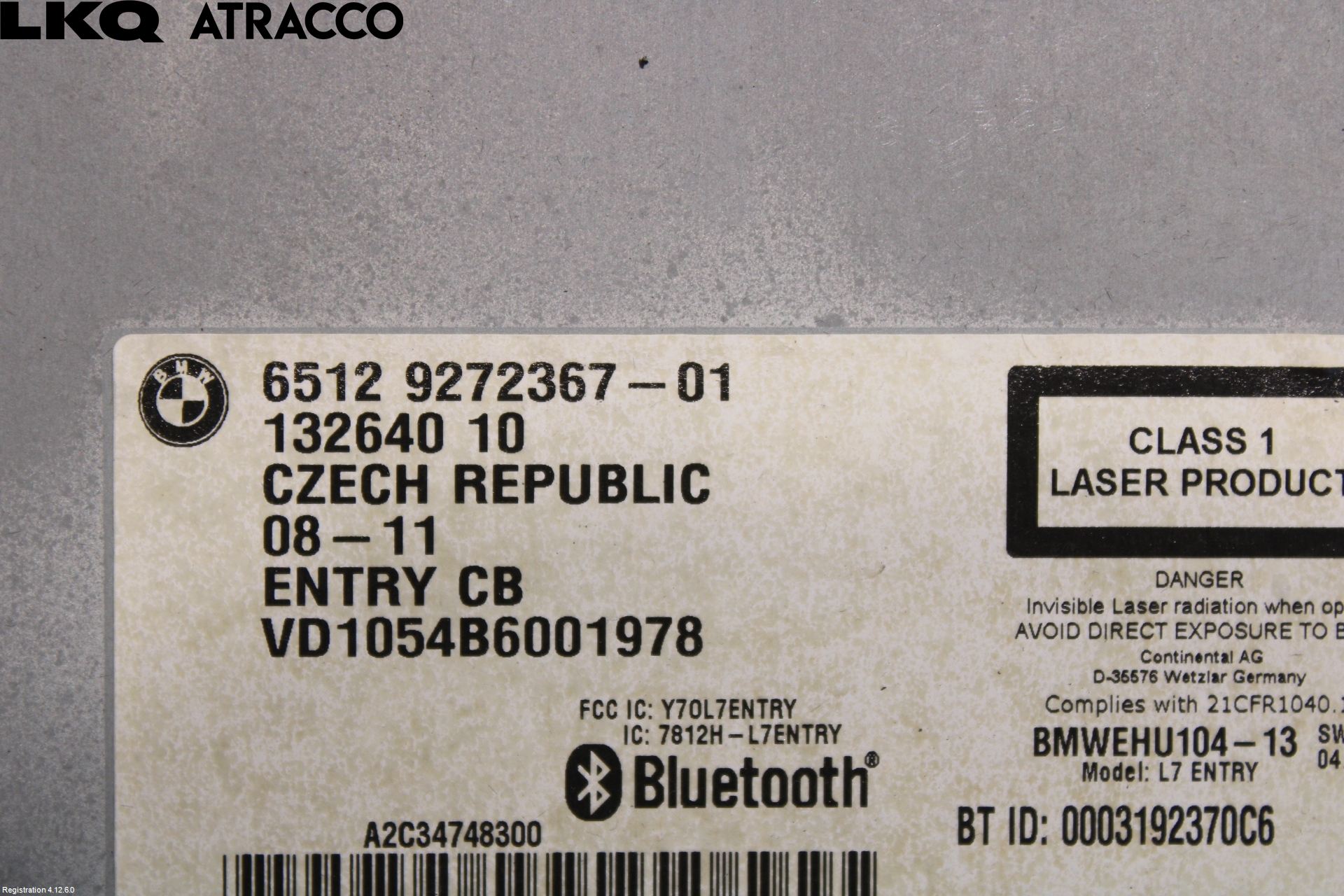 BMW 1 F20/F21 11-19 Stereo Radio Med Cd