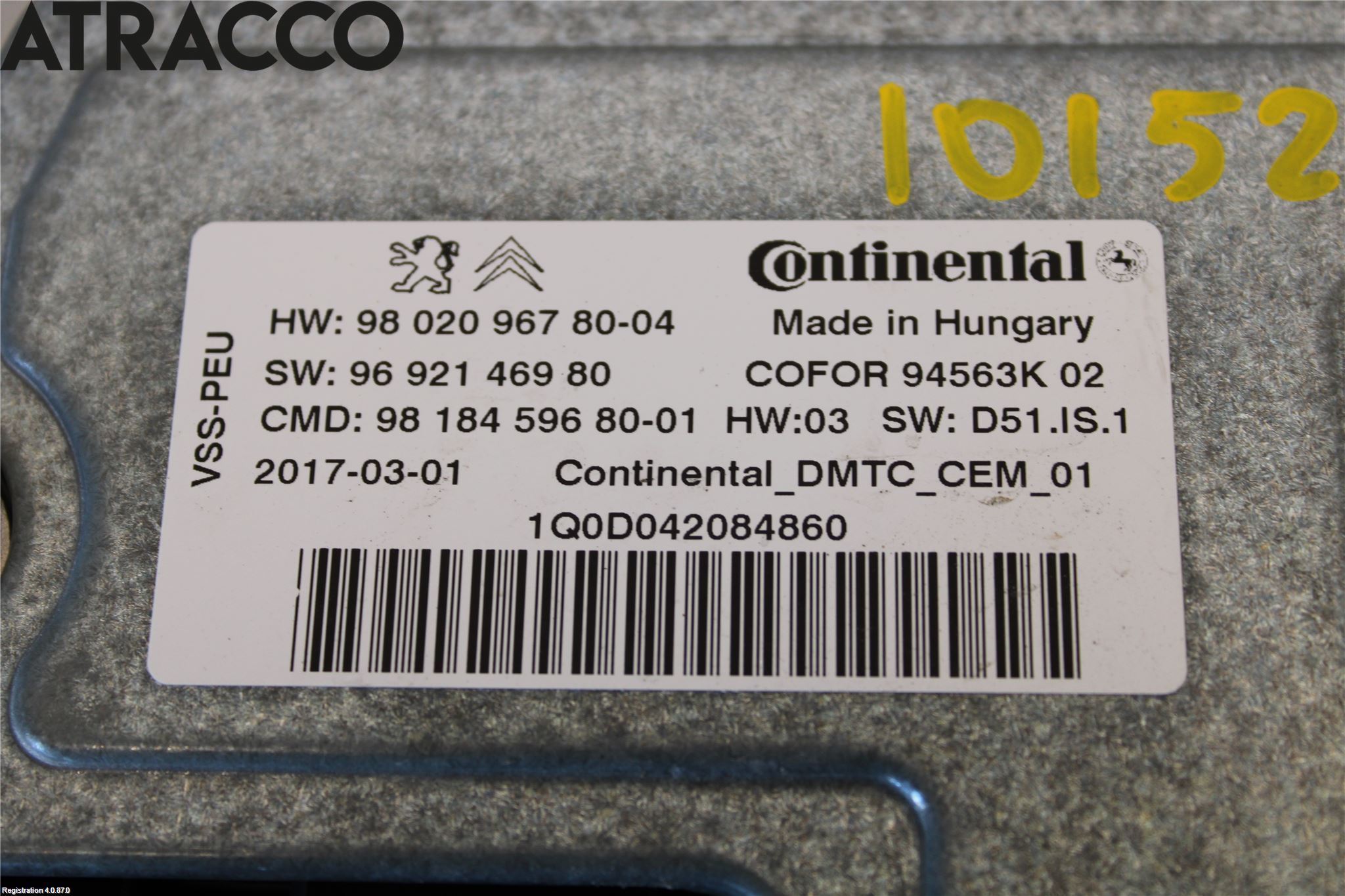 Peugeot EXPERT/E-EXPERT 17- Styreenhet Øvrig