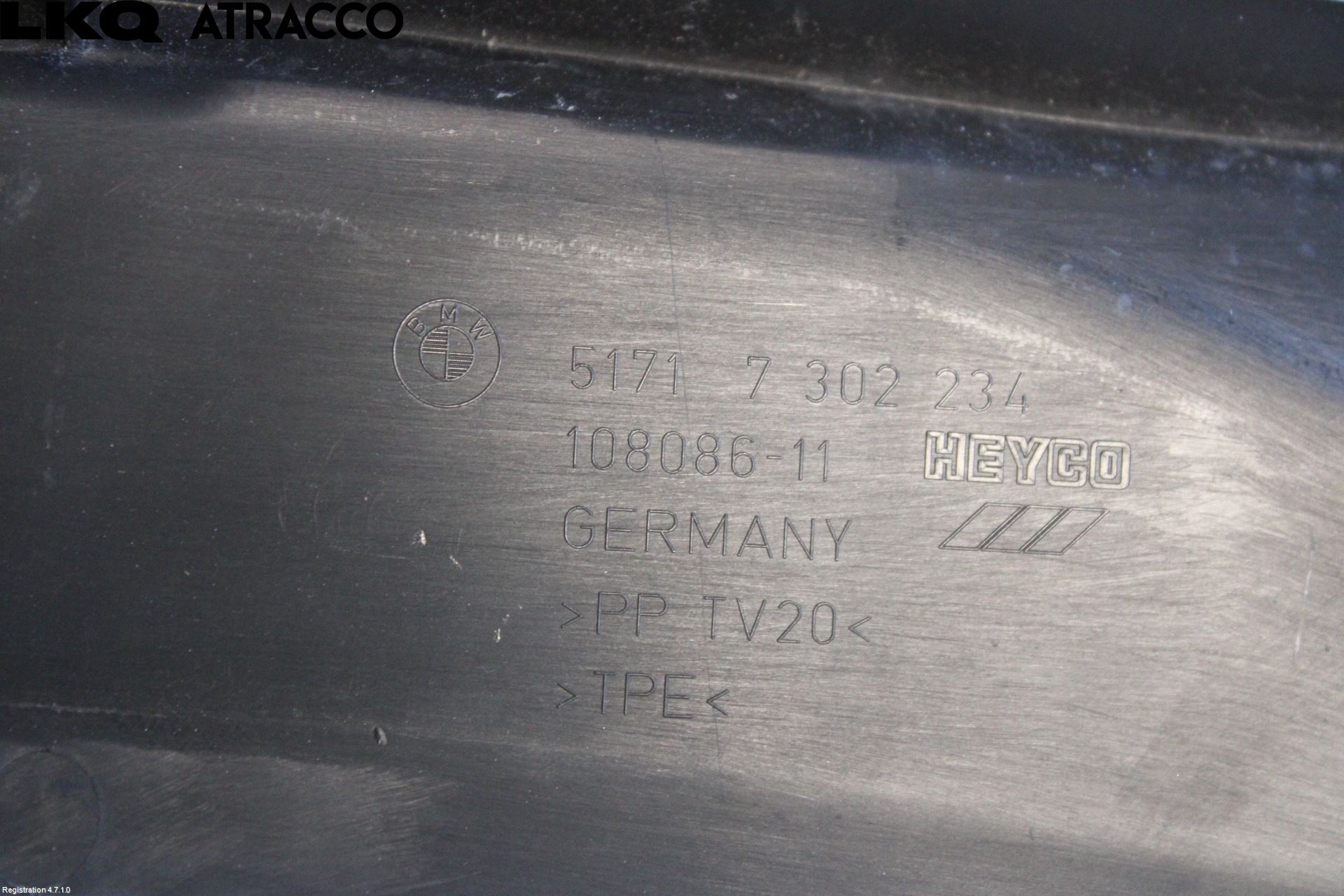 BMW i3 I01 13-22 Visker Deksel-Grill-Under Frr