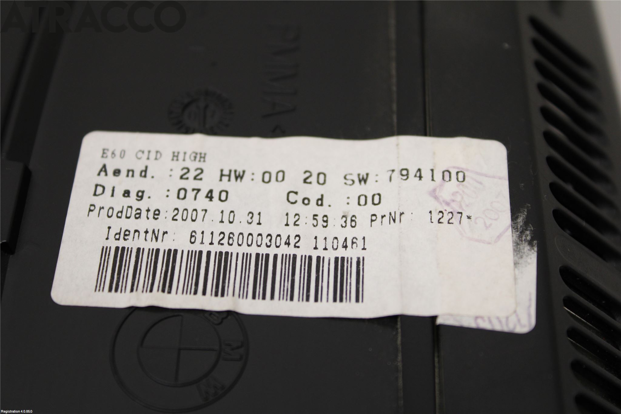 BMW 5 E60/61 Sed/Tou 02-10 Multifunktionsdisplay