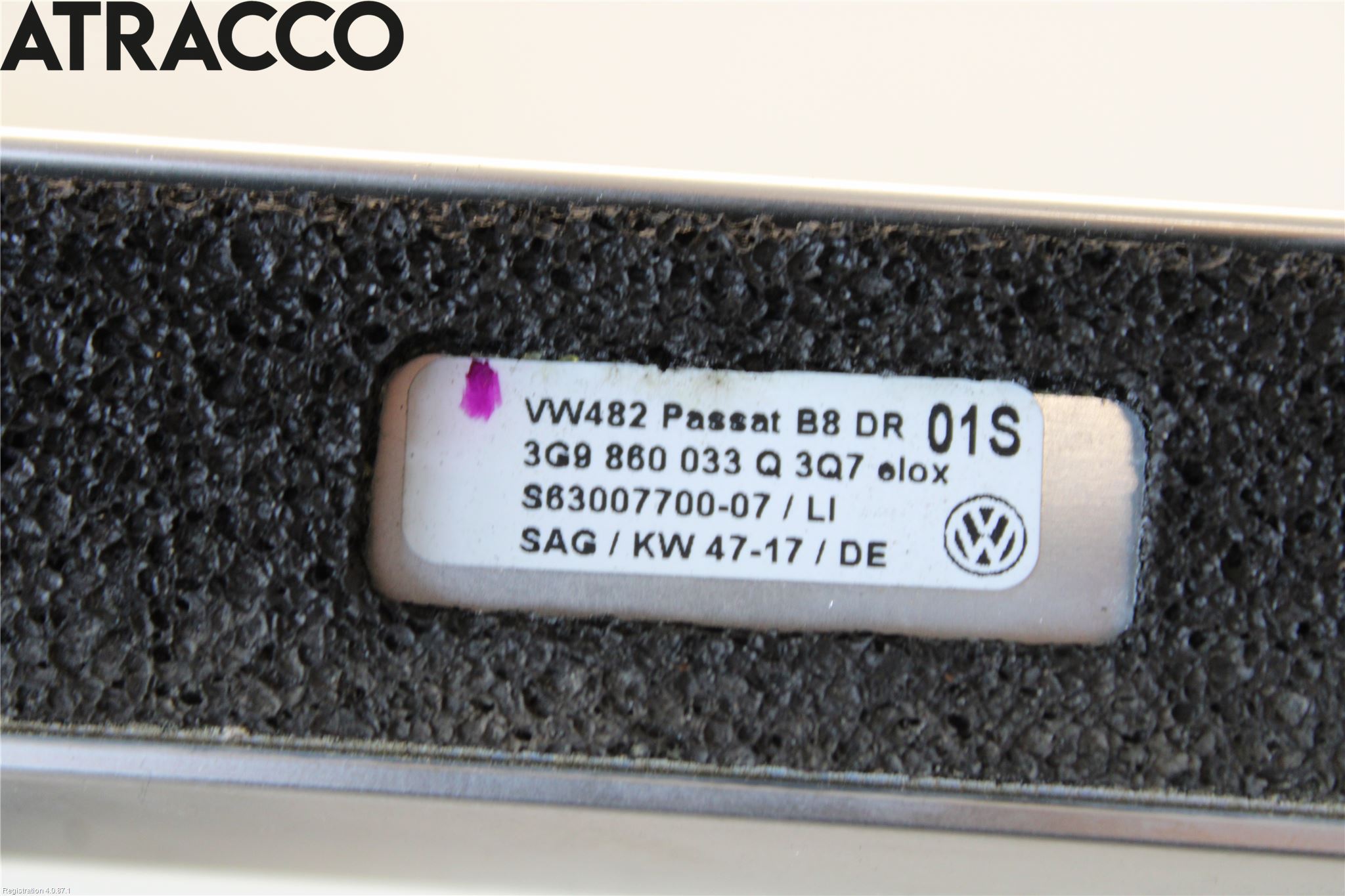 Volkswagen VW PASSAT 15-19 Takrails - Stativ