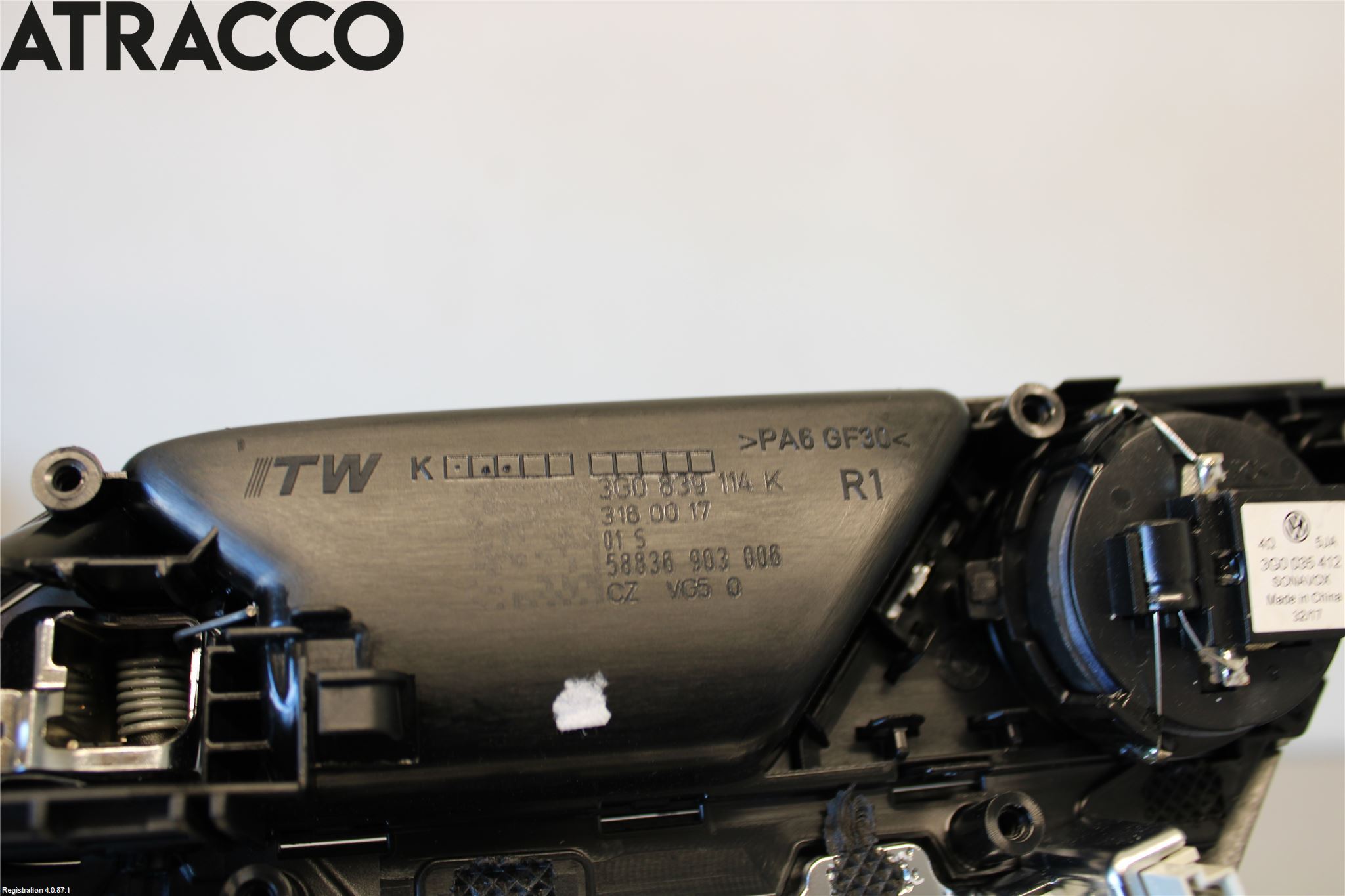 Volkswagen VW PASSAT 15-19 Innr Dørhandtak H Indre