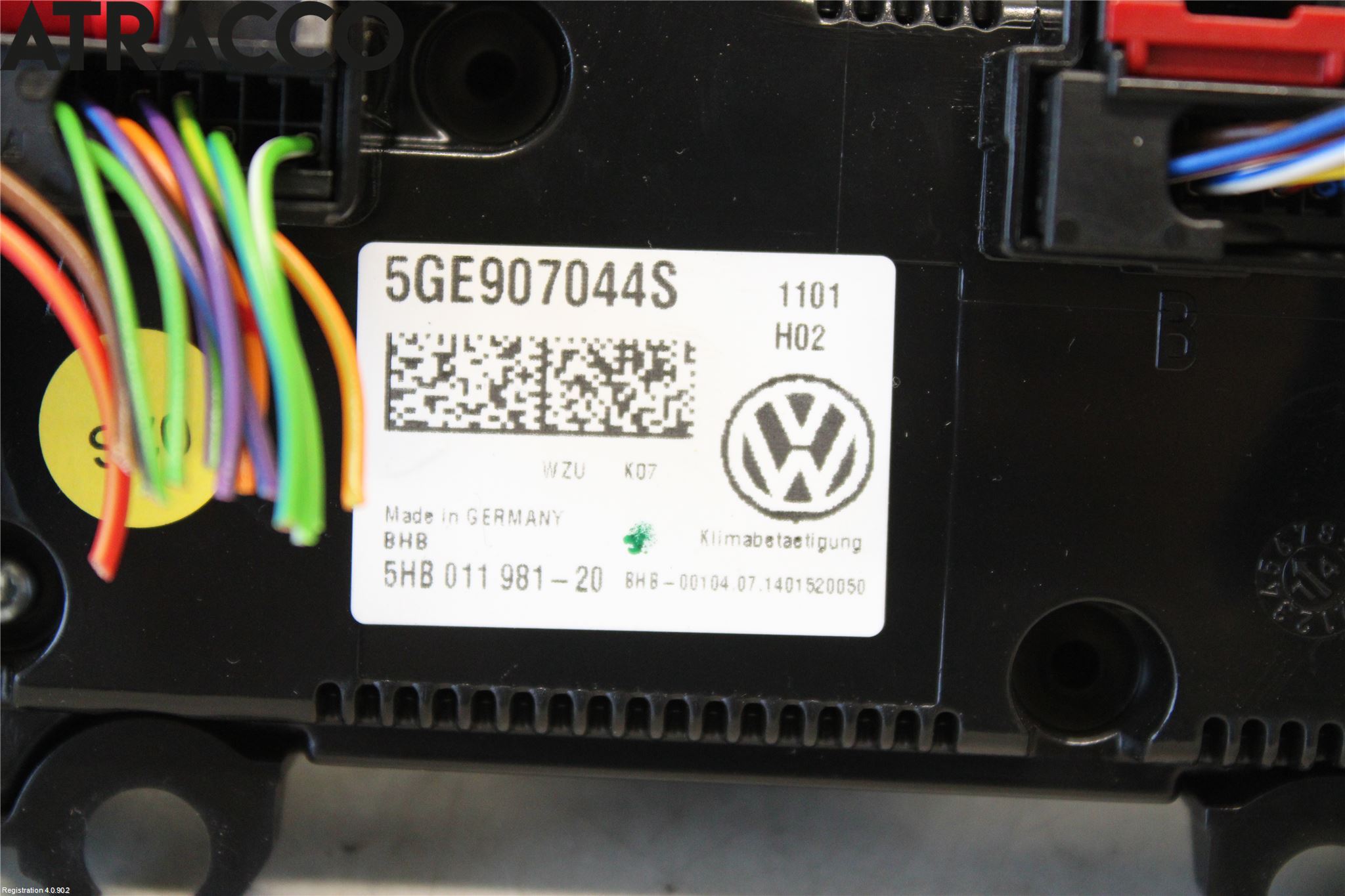 Volkswagen VW GOLF / E-GOLF VII 13-20 Varme Ac Betjening-Display