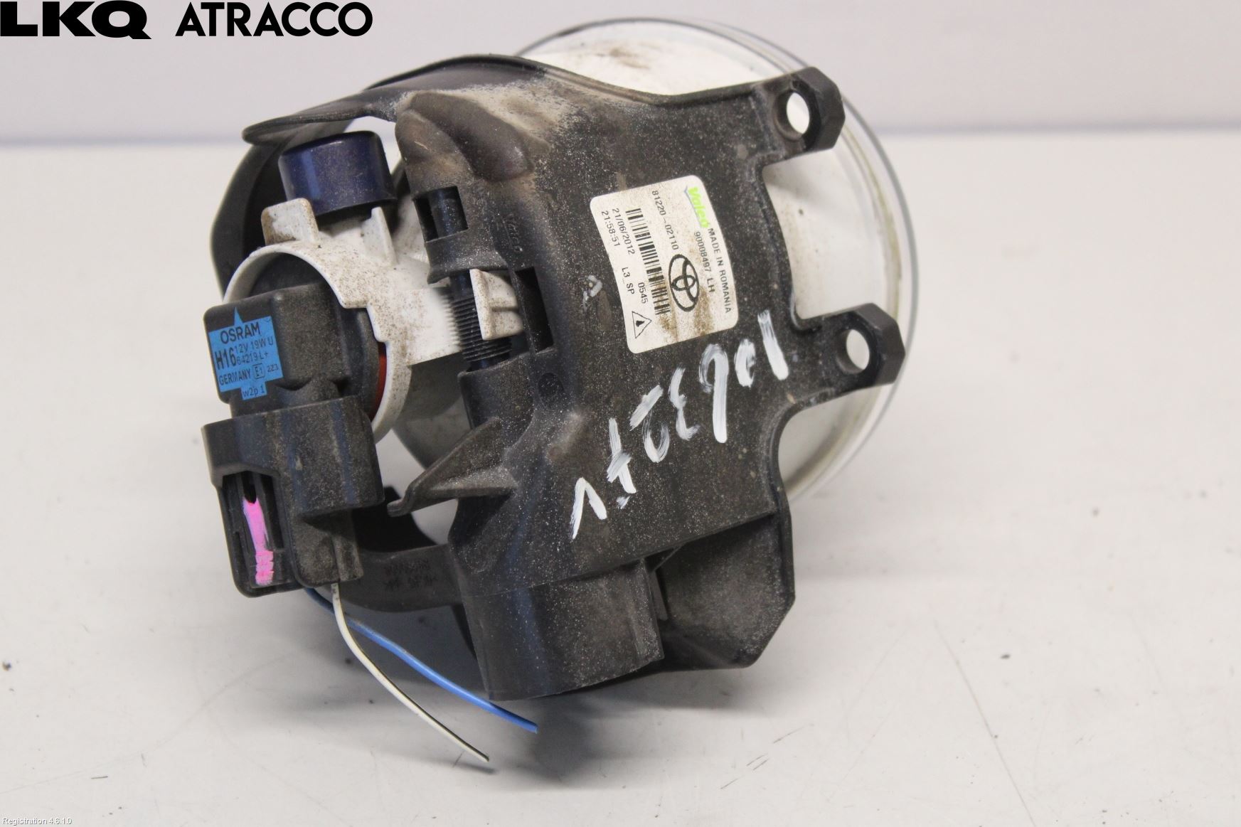 Toyota YARIS XP130 12-14 Frontlykt-Kurve-Tåkelys