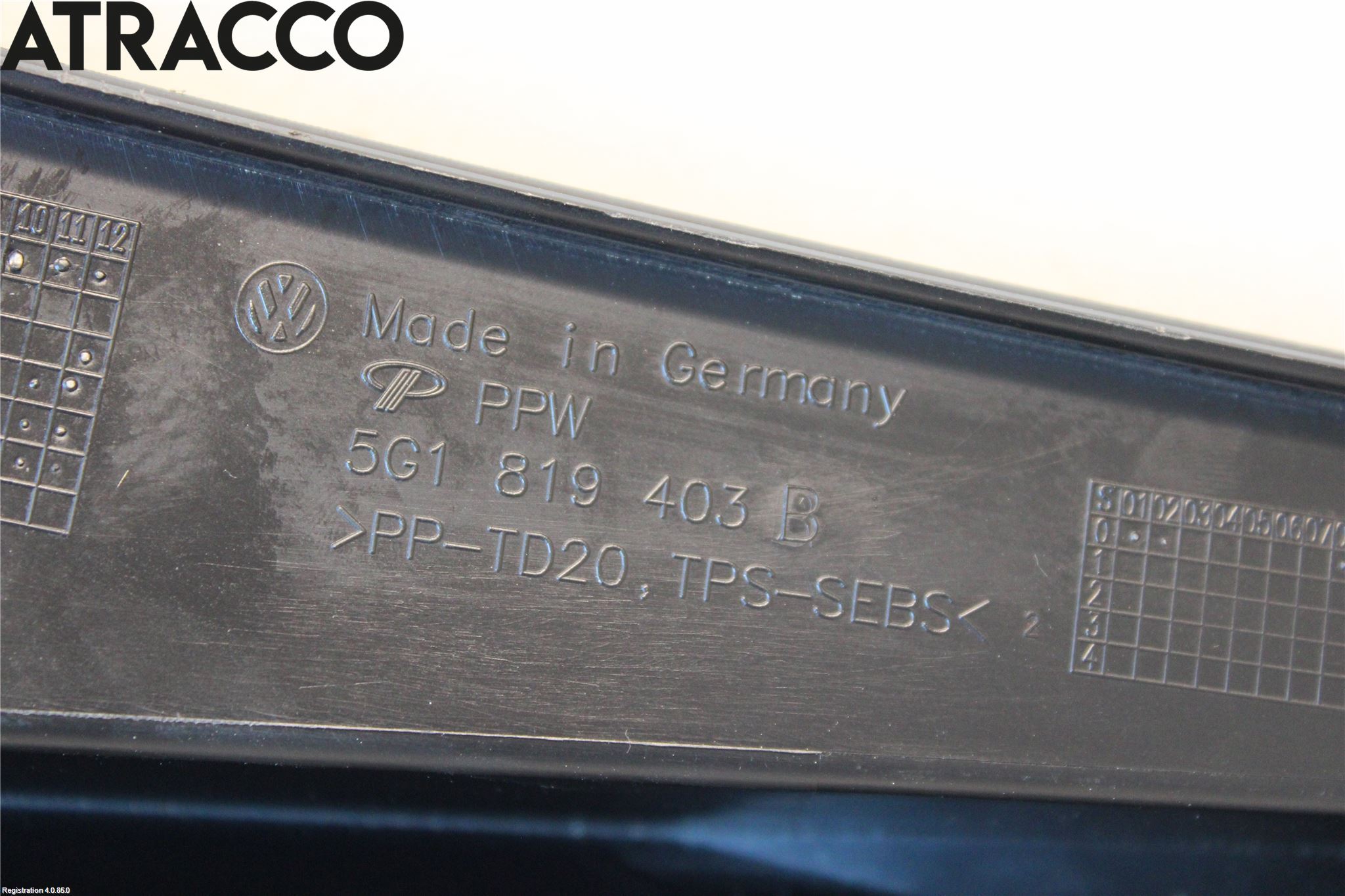 Volkswagen VW GOLF / E-GOLF VII 13-20 Visker Deksel-Grill-Under Frr