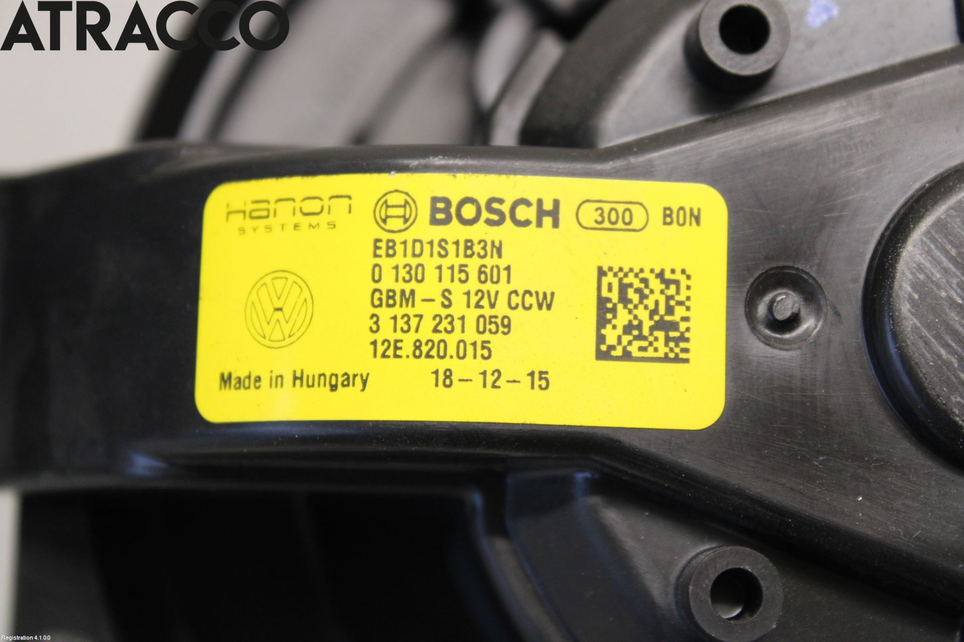 Volkswagen VW UP! / E-UP! Varmeapparat Viftemotor