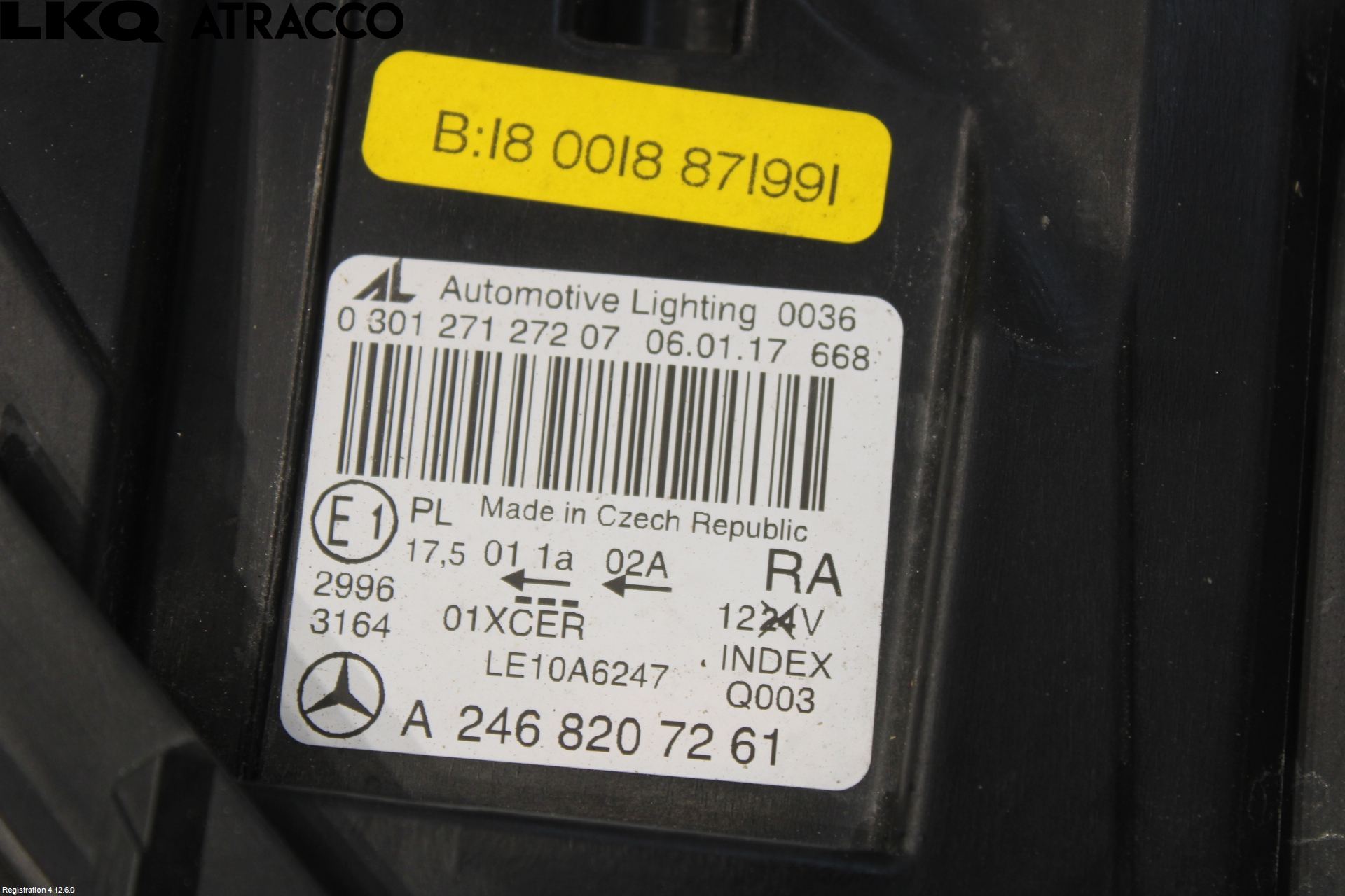Mercedes-Benz MB B-KLASS (W246/W242) 12-19 Frontlykt Høyre