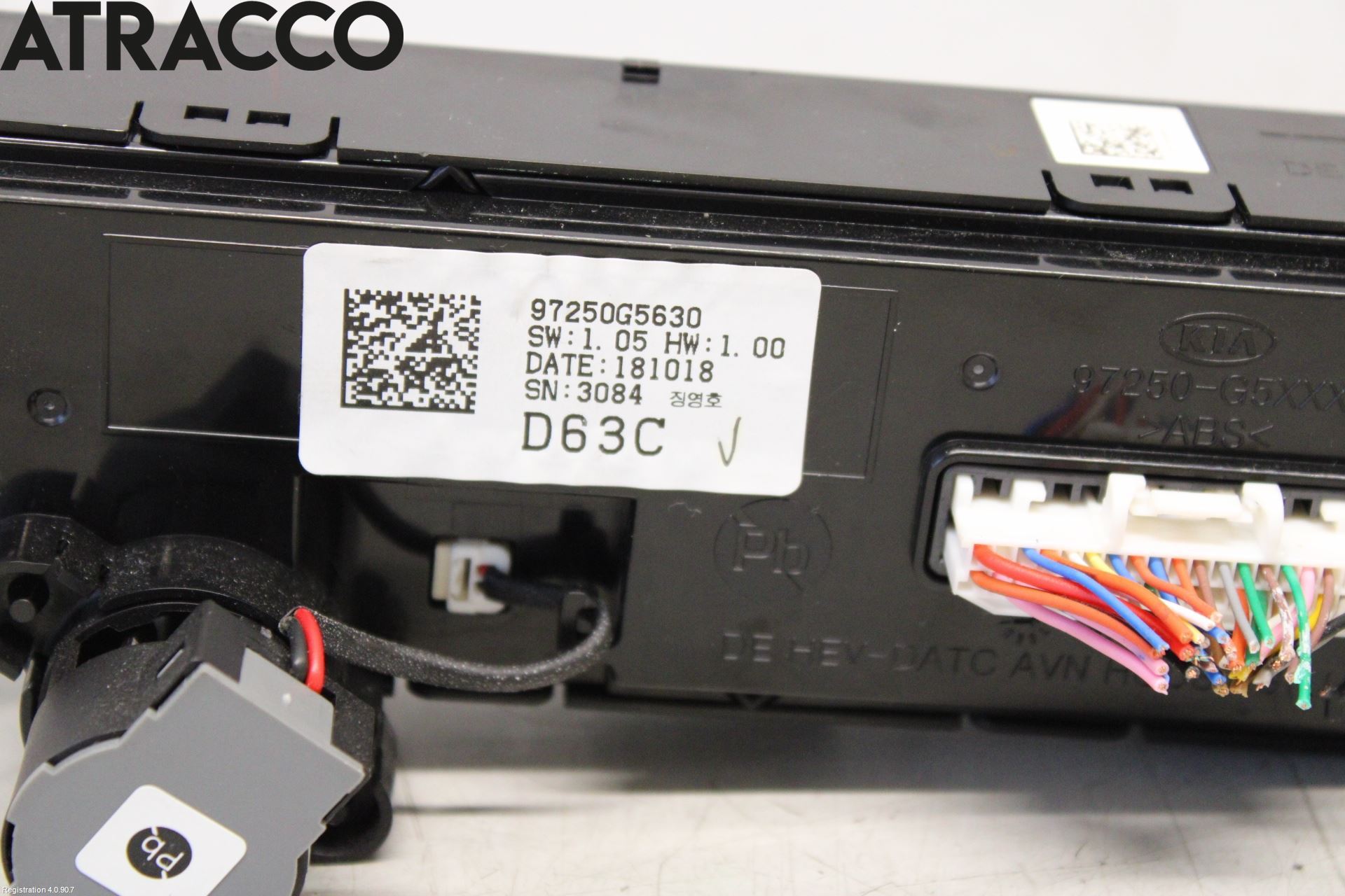 Kia NIRO (DE) 17-22 Varme Ac Betjening-Display