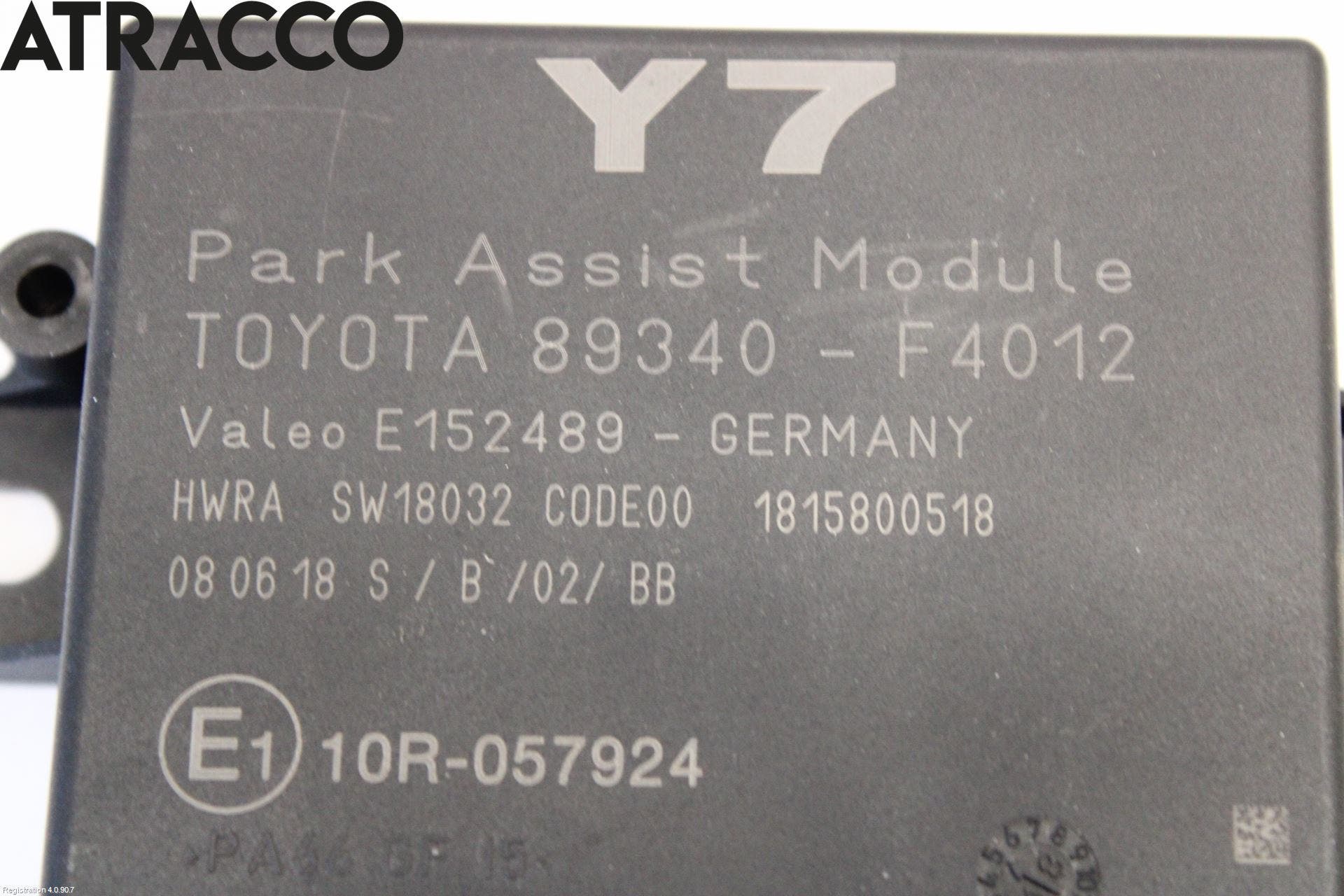 Toyota C-HR 16-23 Styreenhet Parkering