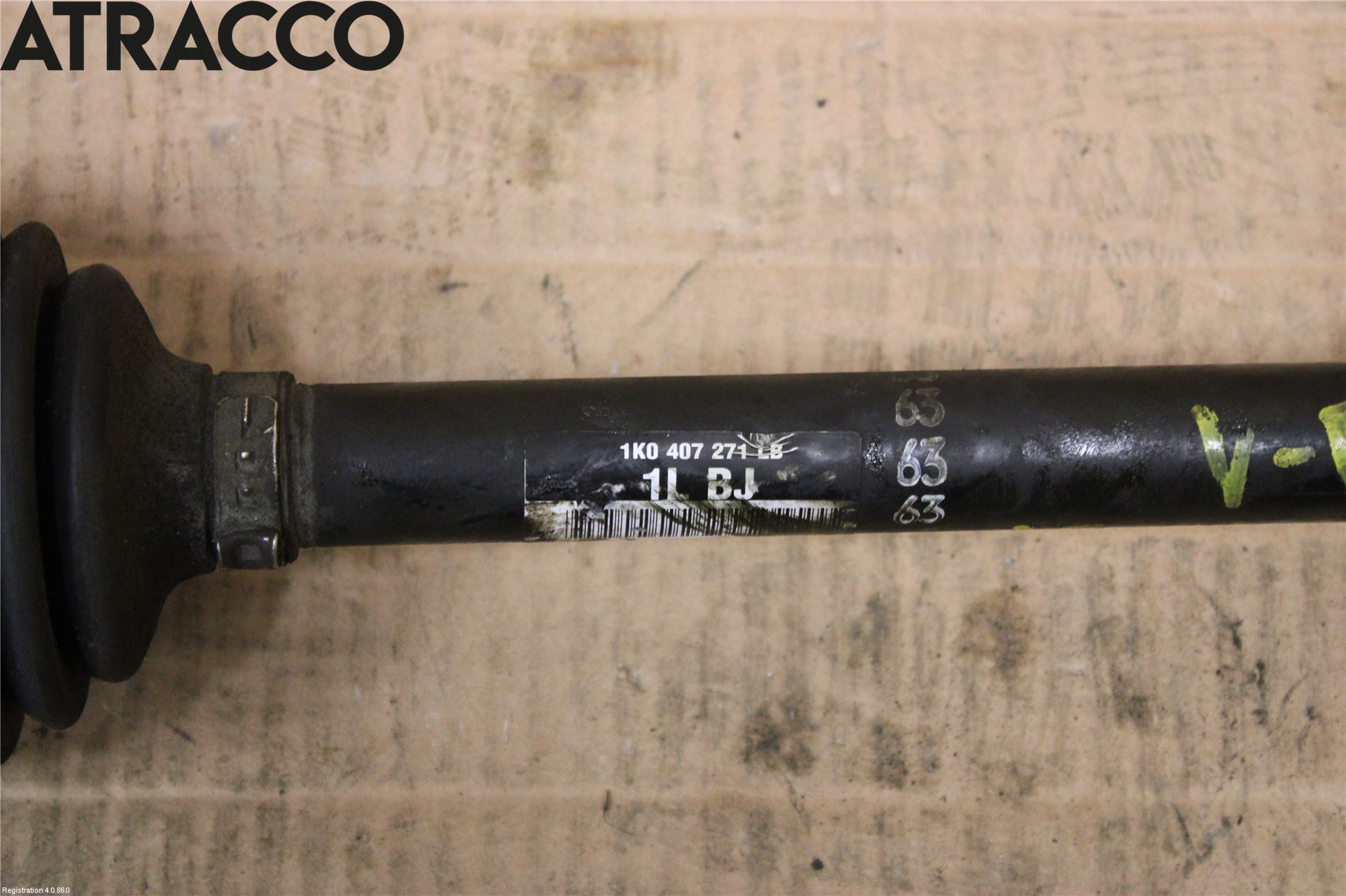 Volkswagen VW GOLF PLUS/CROSS GOLF 04-14 Drivaksel Foran Kompl Venstre