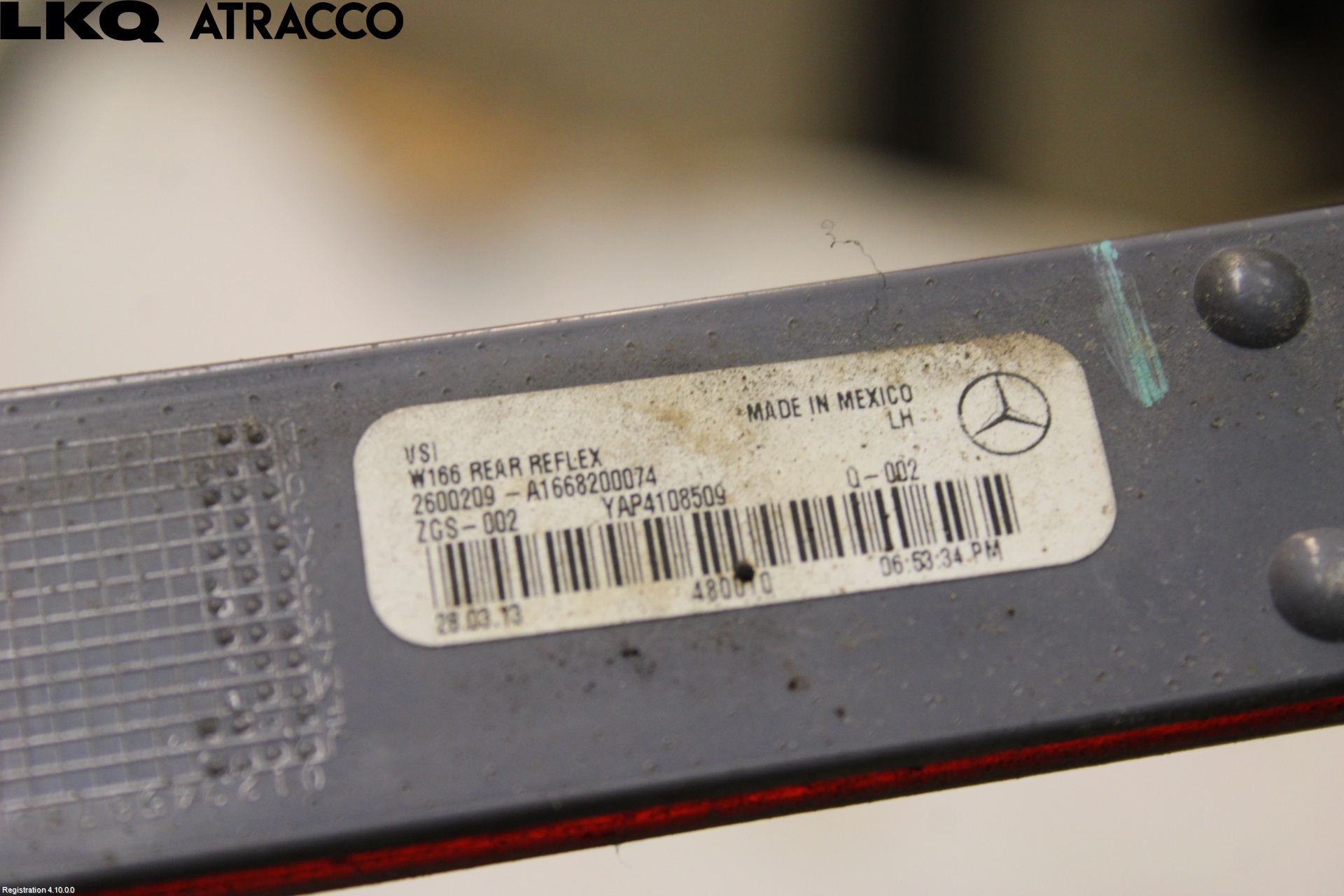 Mercedes-Benz MB ML/GLE-KLASS (W166) 12-18 Refleks Bak