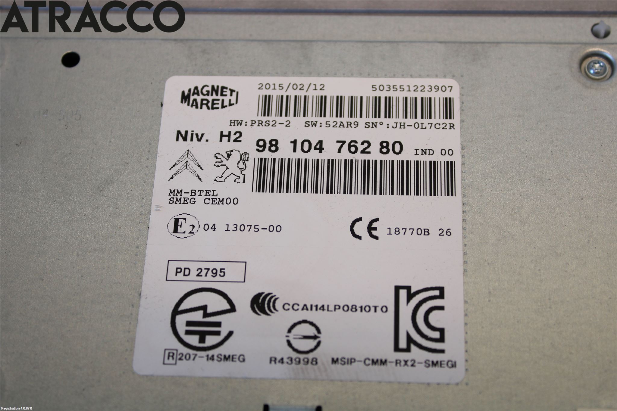 Peugeot 308 14-21 Stereo Radio