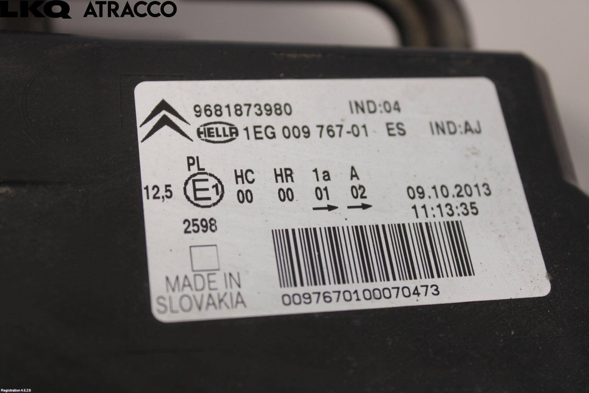 Citroen C3 PICASSO Frontlykt Venstre