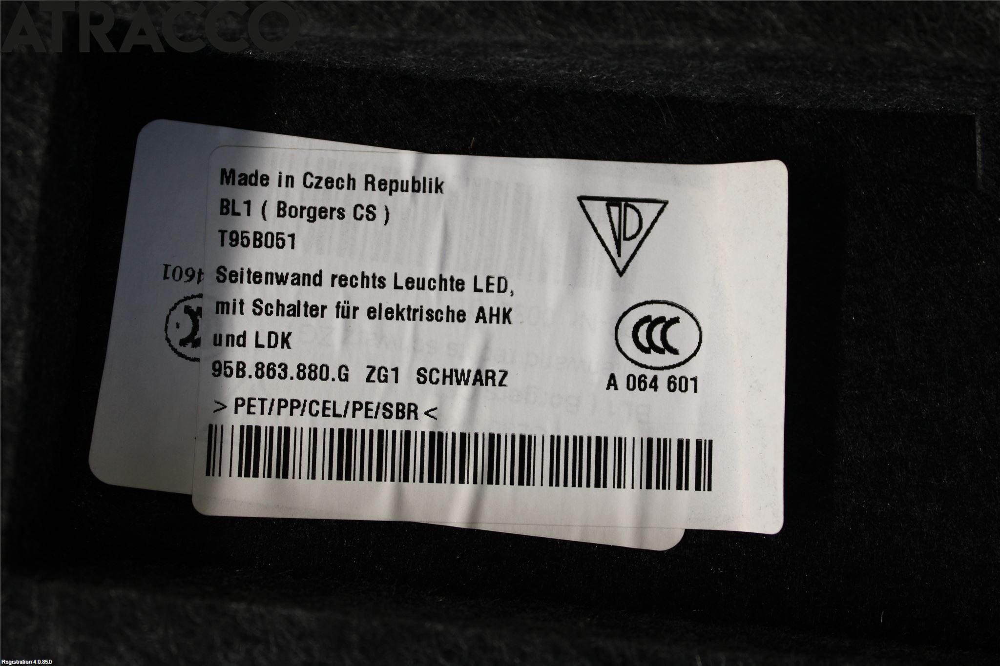 Porsche MACAN/EV 14- Innr Bagasjeromkledsel