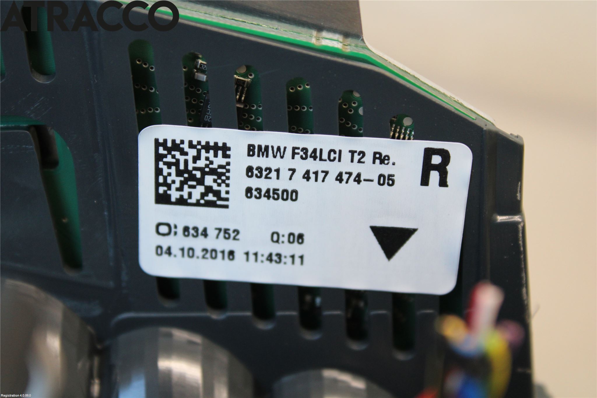 BMW 3 GT F34 13-19 Baklykt Høyre  På Luke(Indre)