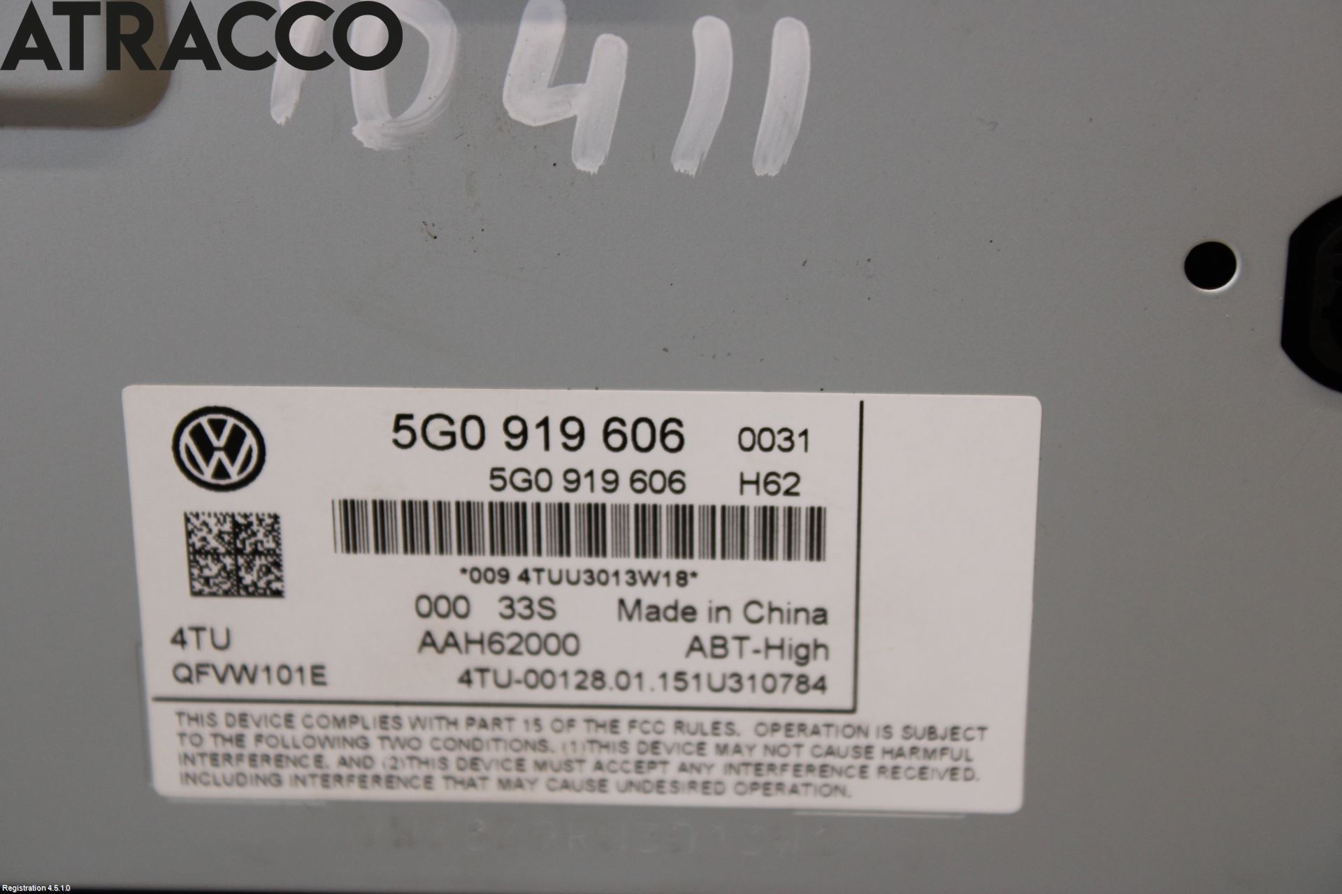 Volkswagen VW GOLF / E-GOLF VII 13-20 Multifunktionsdisplay