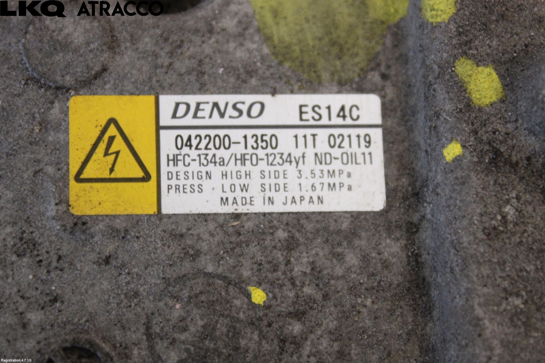 Toyota YARIS XP130 15-20 Varme Ac Kompressor