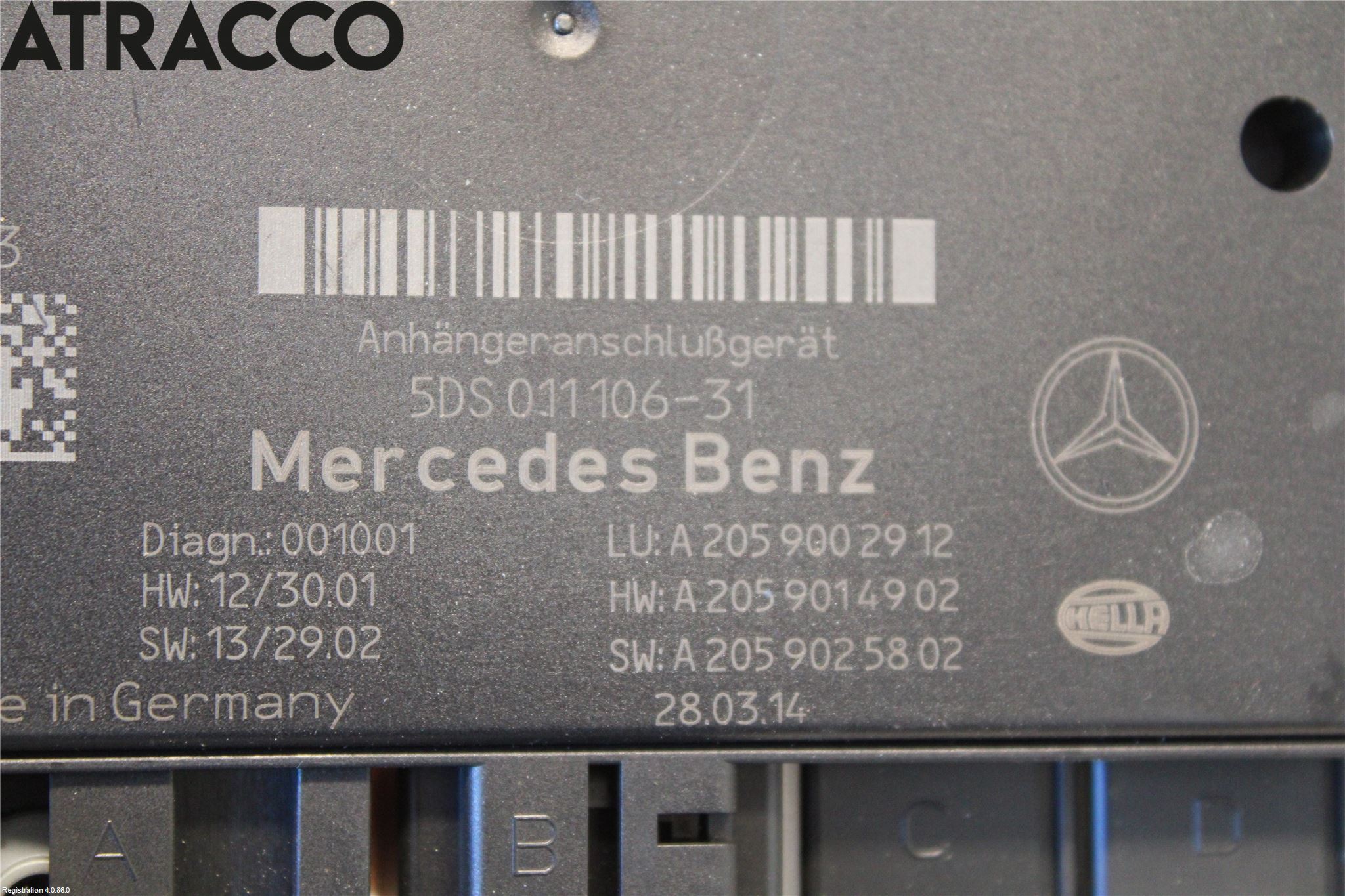 Mercedes-Benz MB C-KLASS (W205) 14-21 Styreenhet Tilhengerfeste