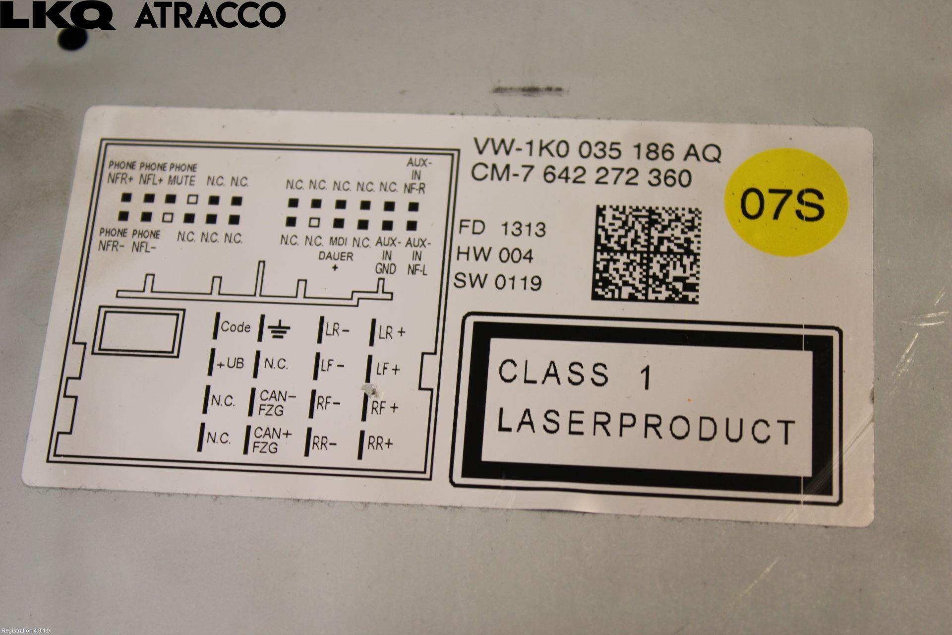 Volkswagen VW PASSAT 11-14 Stereo Radio Med Cd