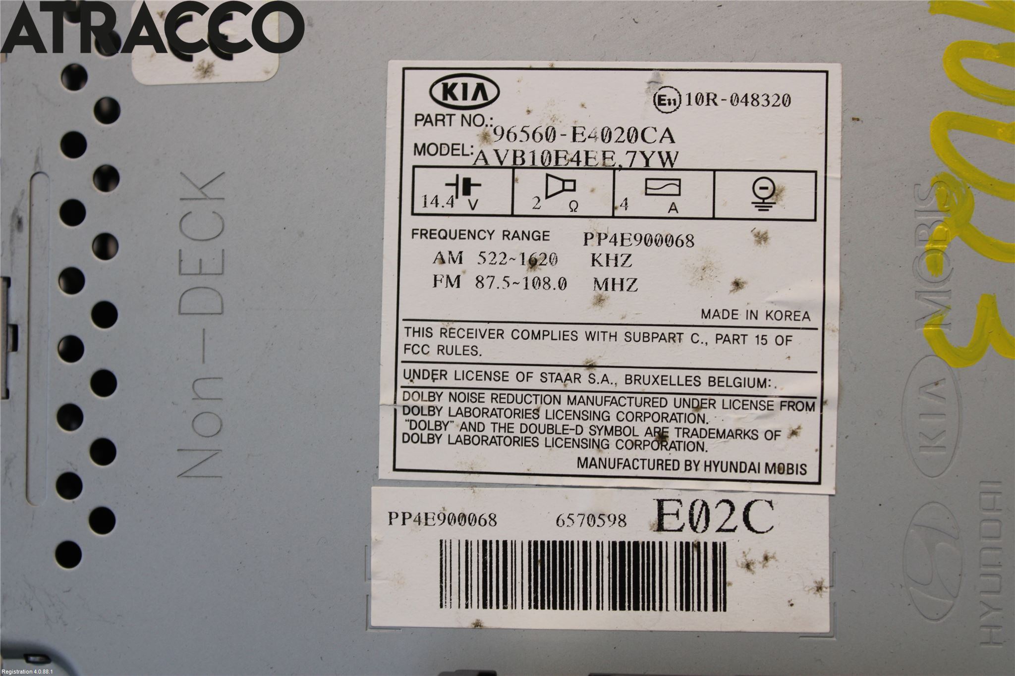 Kia SOUL 09- Stereo Radio