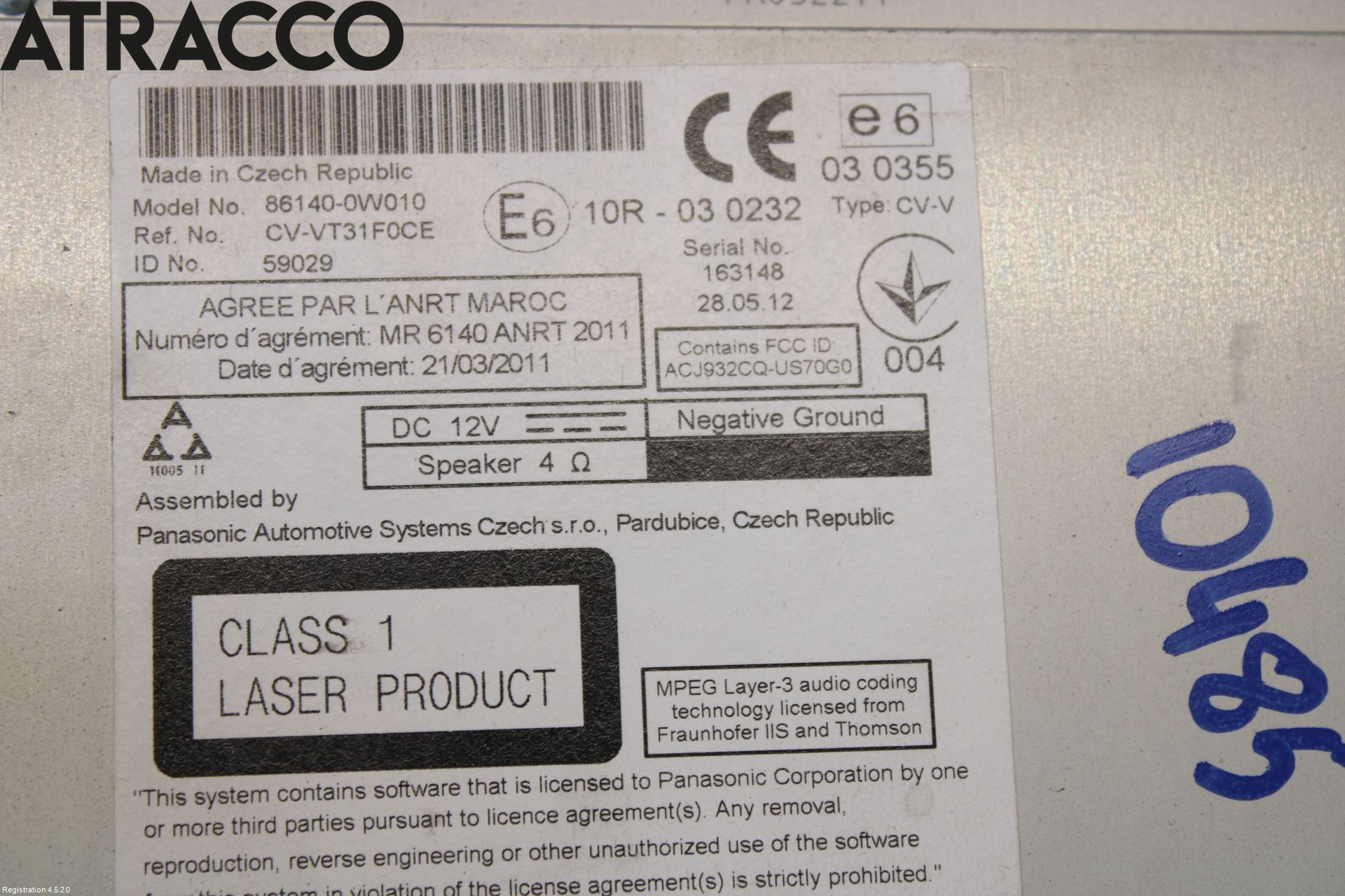 Toyota RAV 4 06-12 Stereo Radio Med Cd