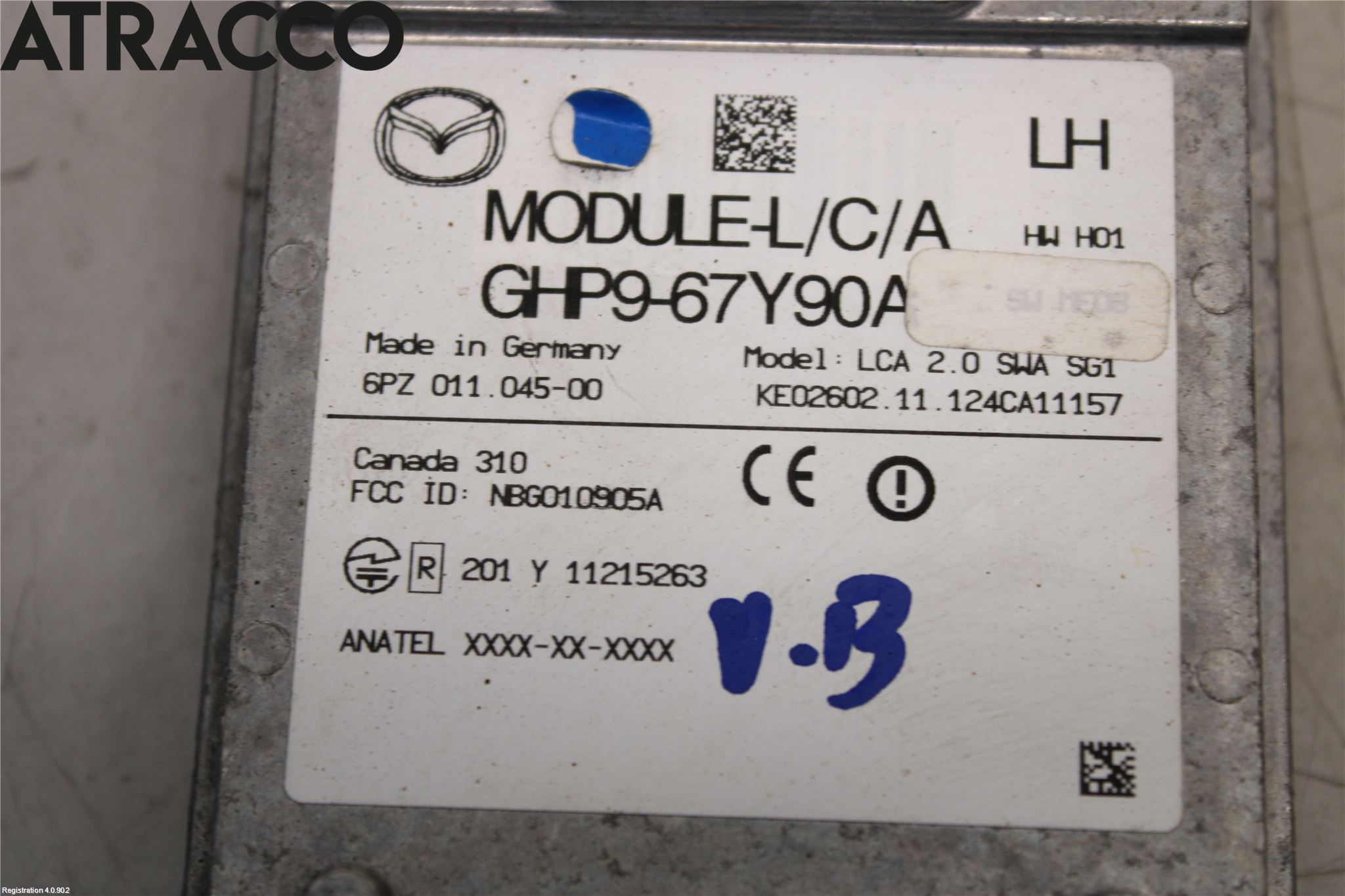 Mazda 6 13- Sensor Kollisjonsbeskyttelse