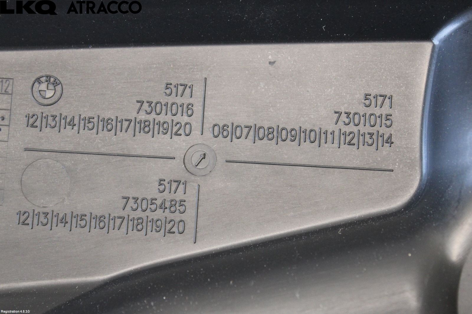 BMW 2 F45 Active Tourer 14-21 Visker Deksel-Grill-Under Frr