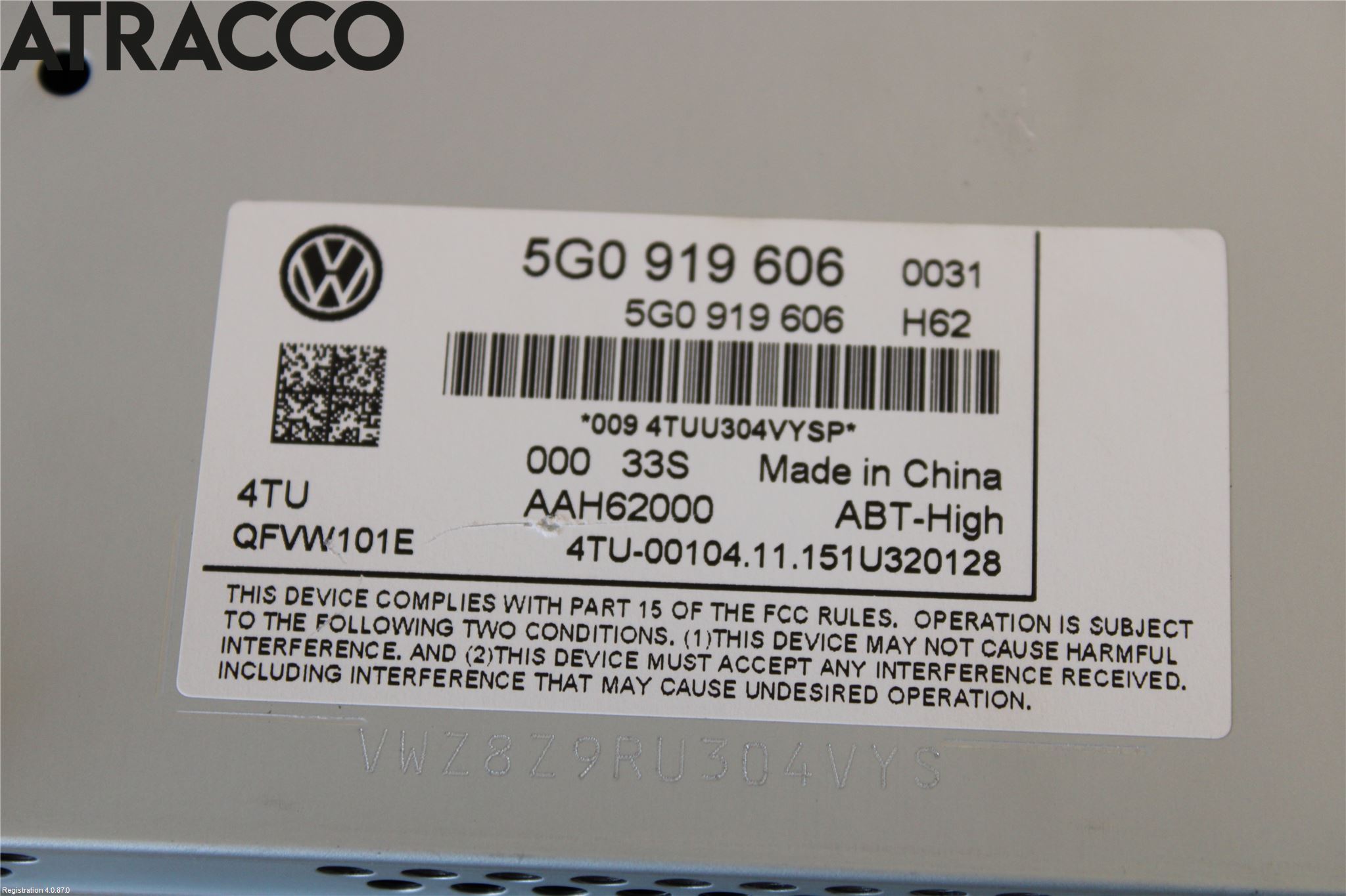 Volkswagen VW GOLF / E-GOLF VII 13-20 Multifunktionsdisplay