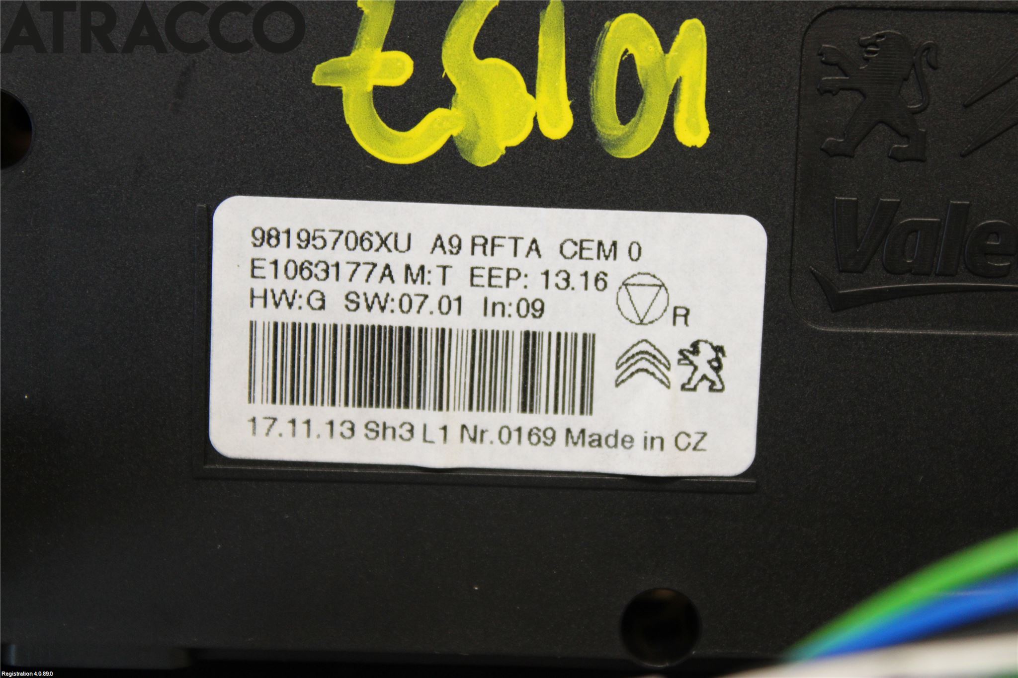 Peugeot 2008 13-20 Varme Ac Betjening-Display