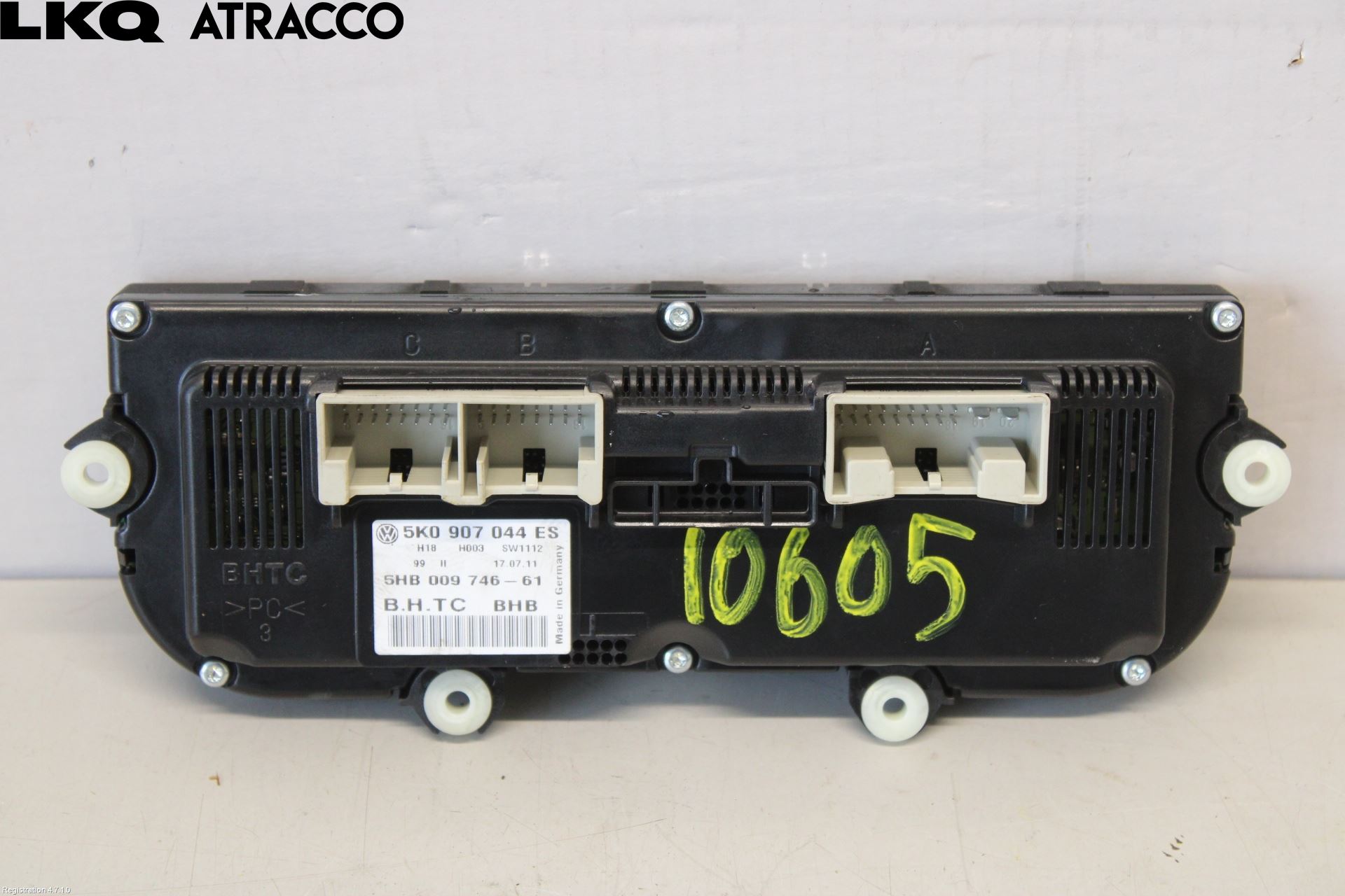 Volkswagen VW GOLF VI 09-13 Varme Ac Betjening-Display