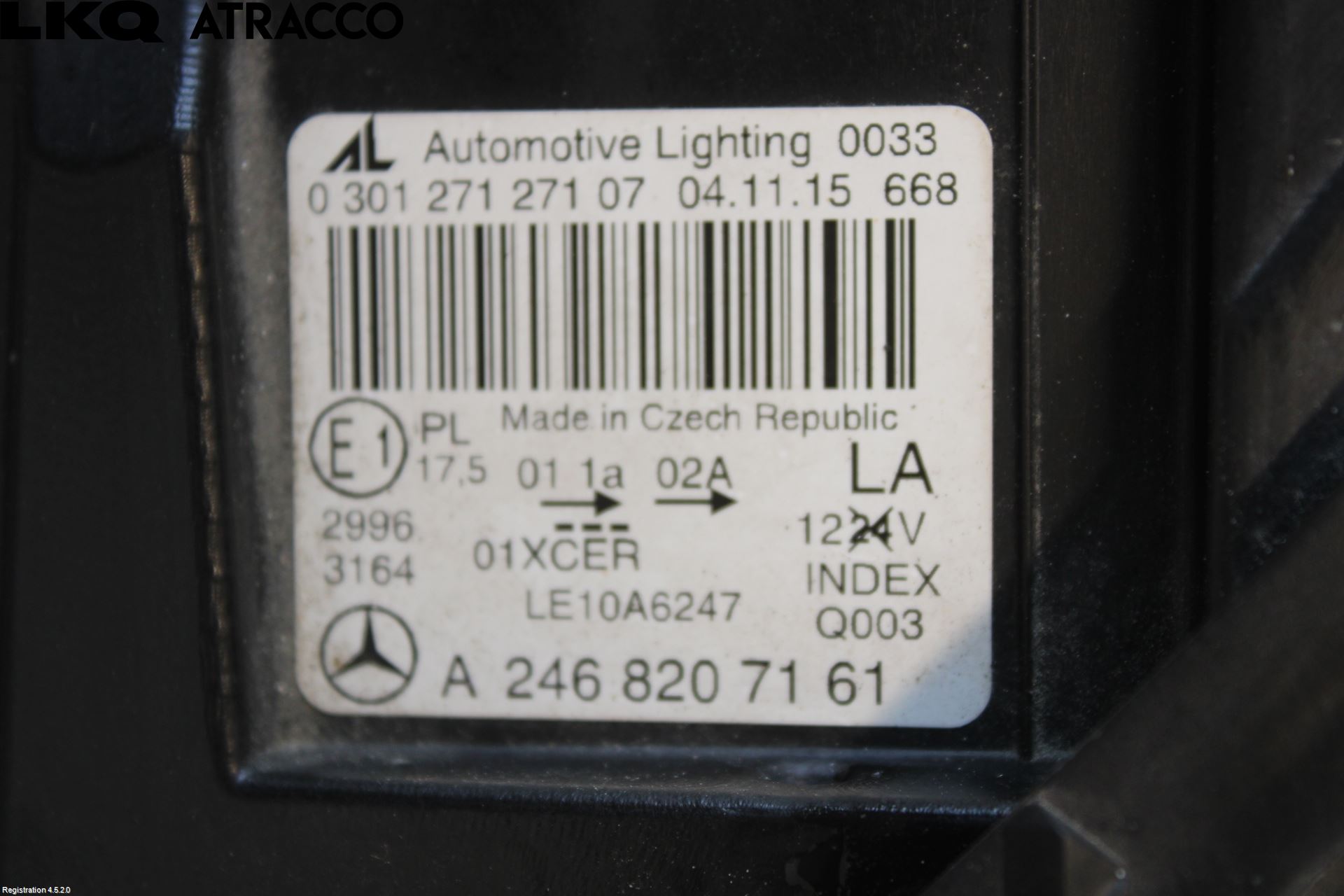 Mercedes-Benz MB B-KLASS (W246/W242) 12-19 Frontlykt Venstre