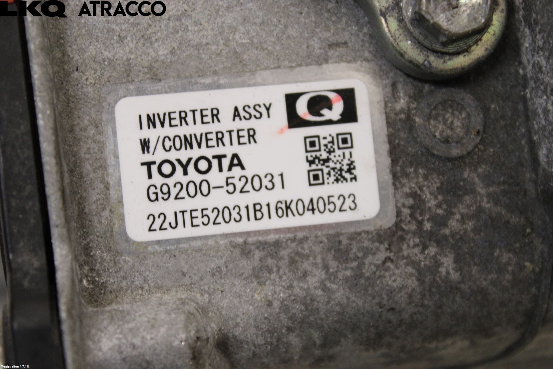 Toyota YARIS XP130 15-20 Inverter Hybrid