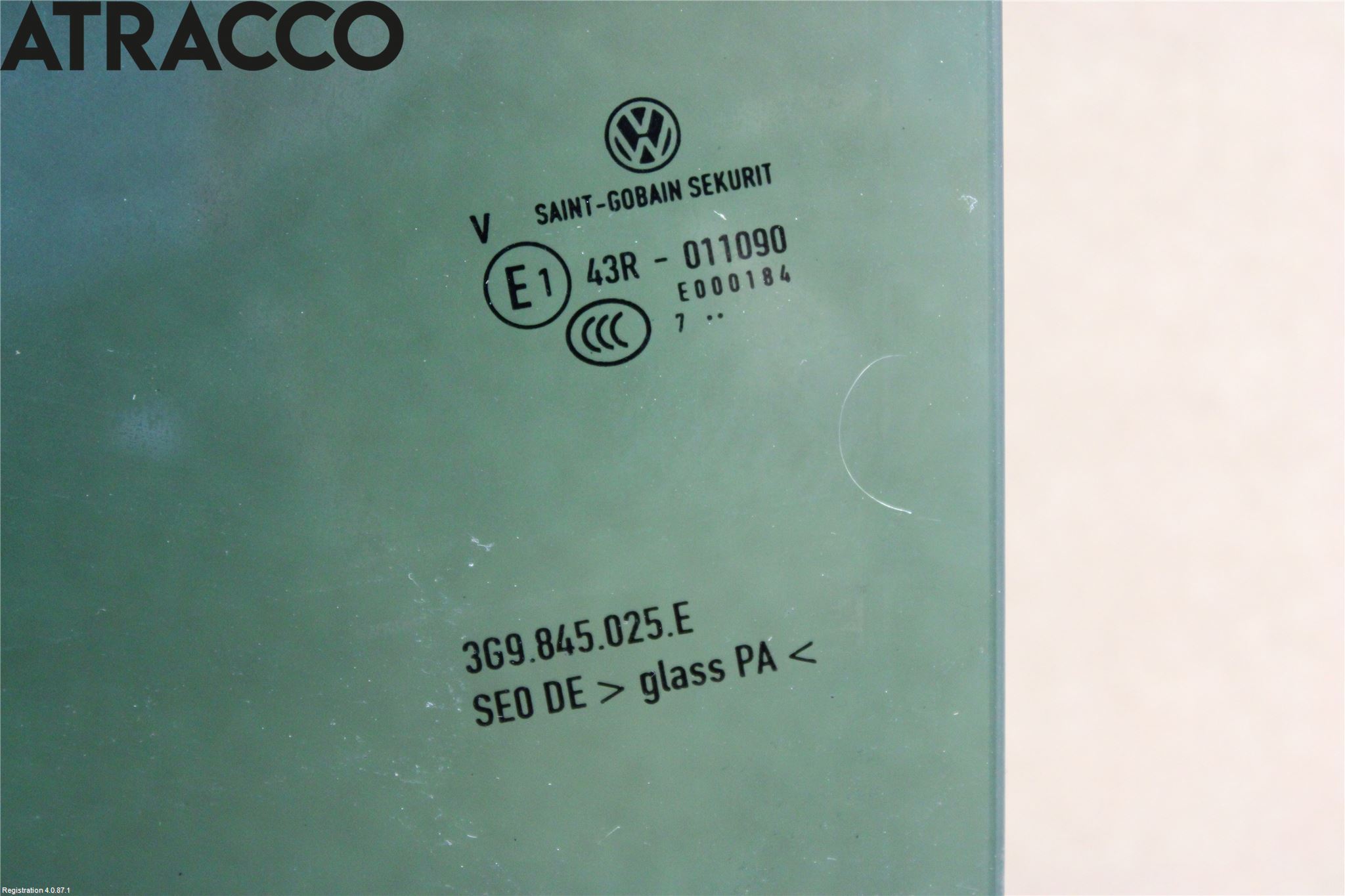 Volkswagen VW PASSAT 15-19 Dørrute Bak Venstre 4Dørs