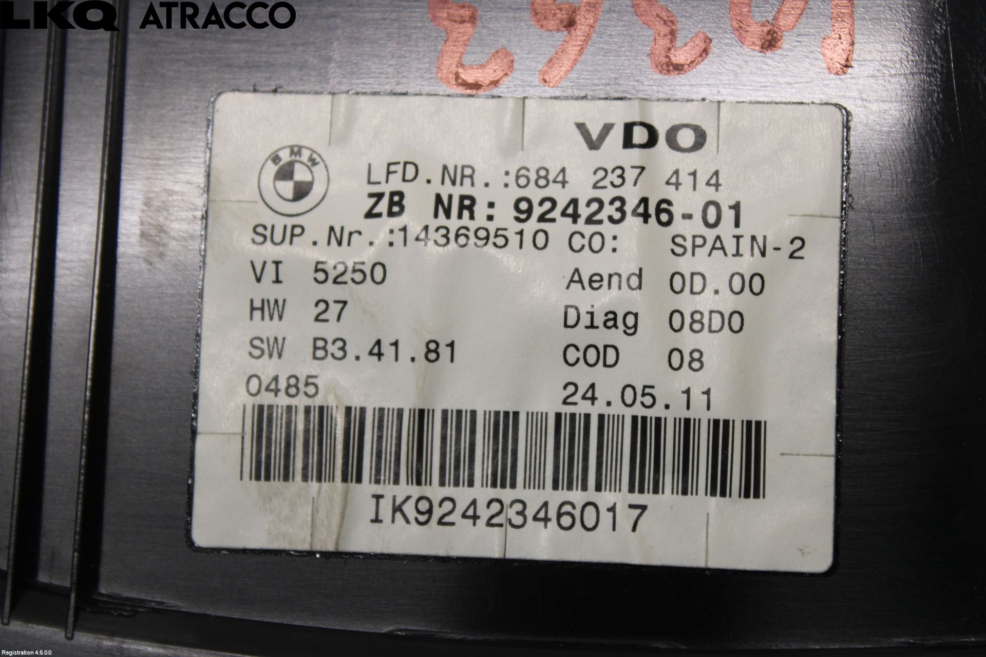 BMW 3 E90/91 SED/TOU 05-12 Instr Kombinert