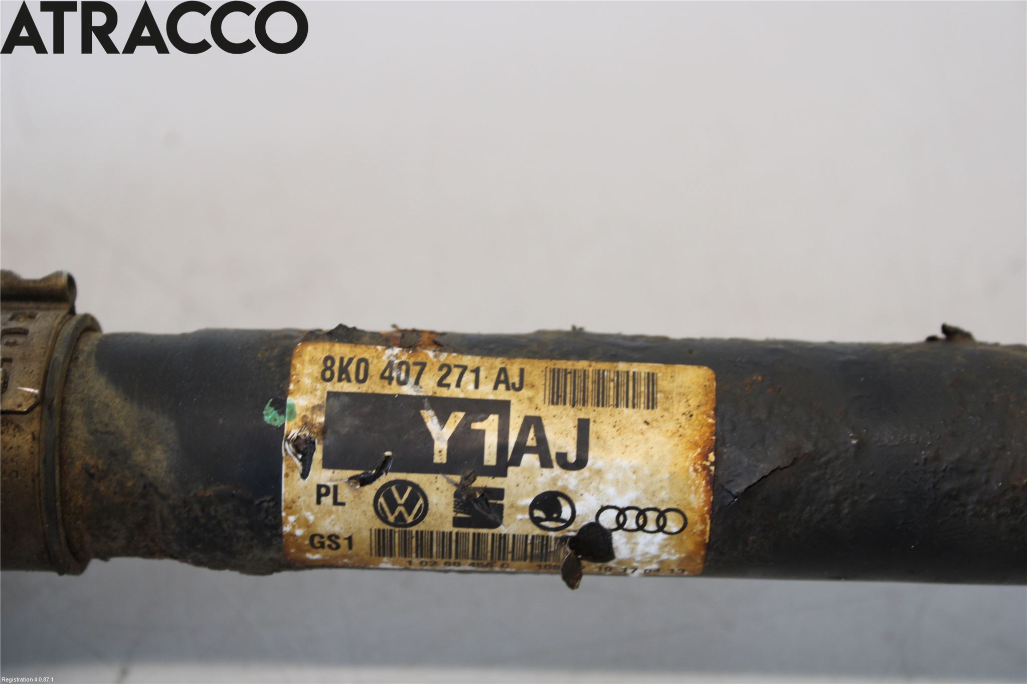 Audi A4/S4 08-11 Drivaksel Foran Kompl  V = H