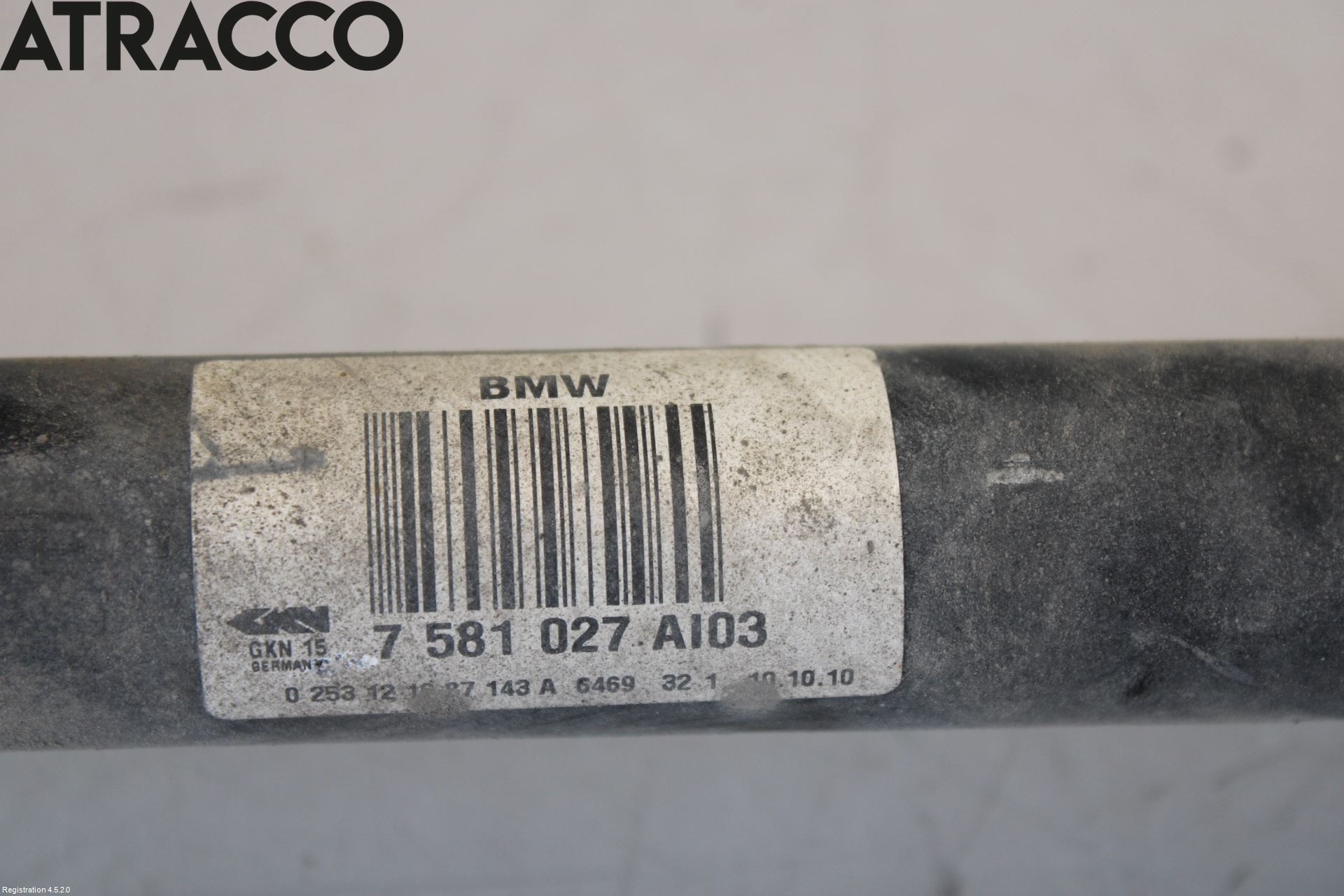 BMW 5 F10/F11/F18 09-17 Drivaksel Bak Kompl Venstre