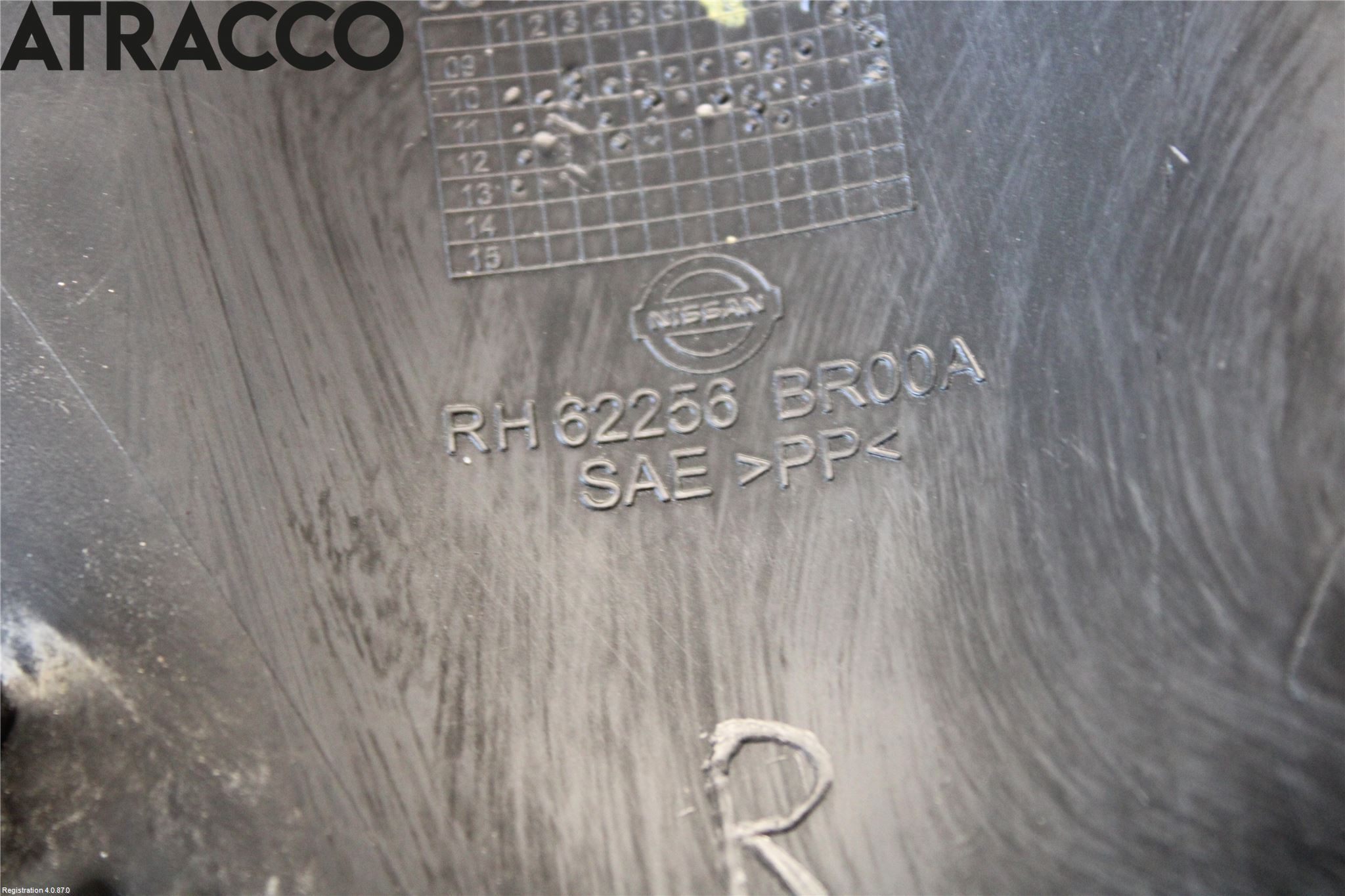 Nissan QASHQAI 10-14 Grilldel Høyre