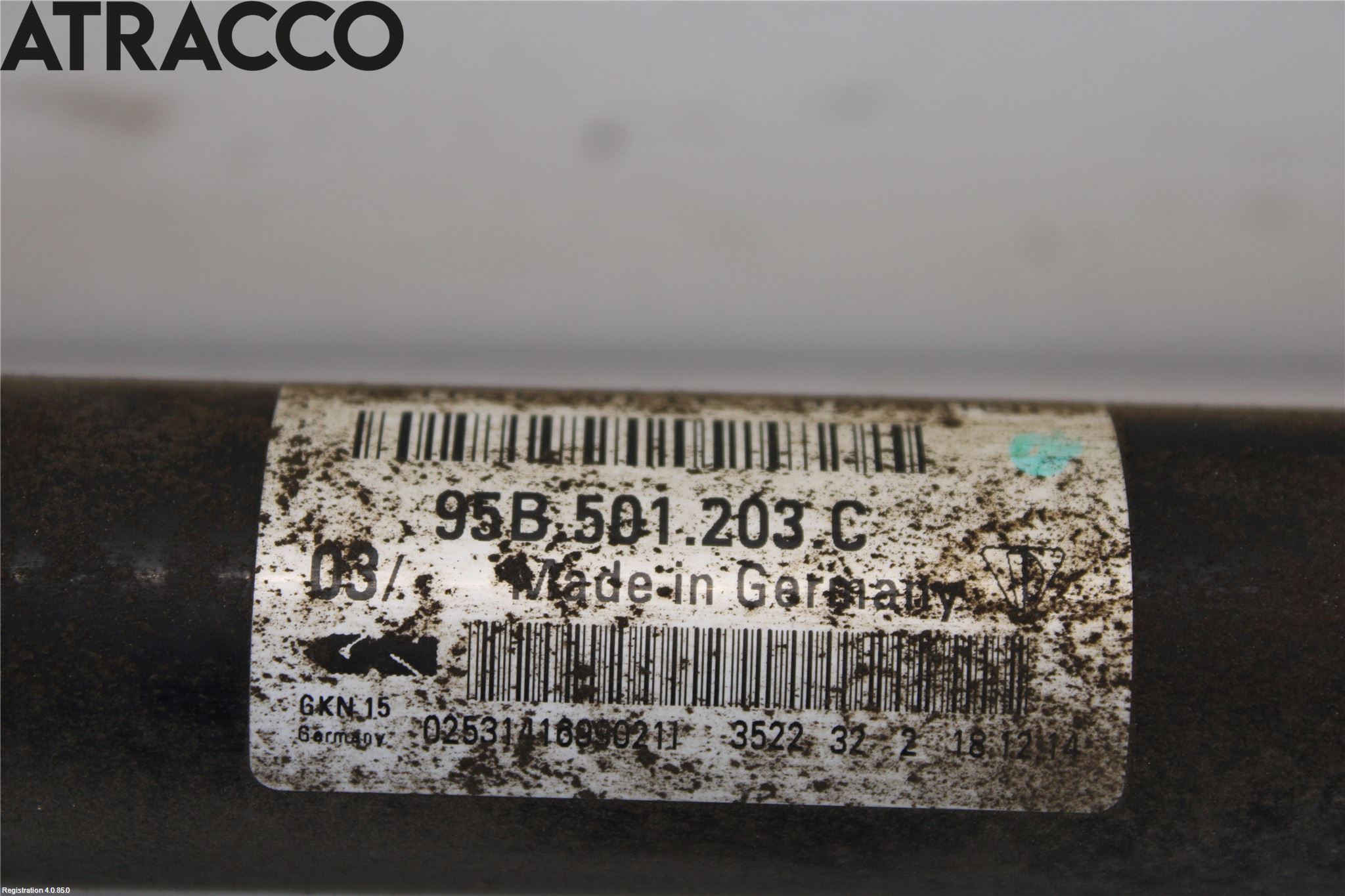 Porsche MACAN/EV 14- Drivaksel Bak Kompl Venstre