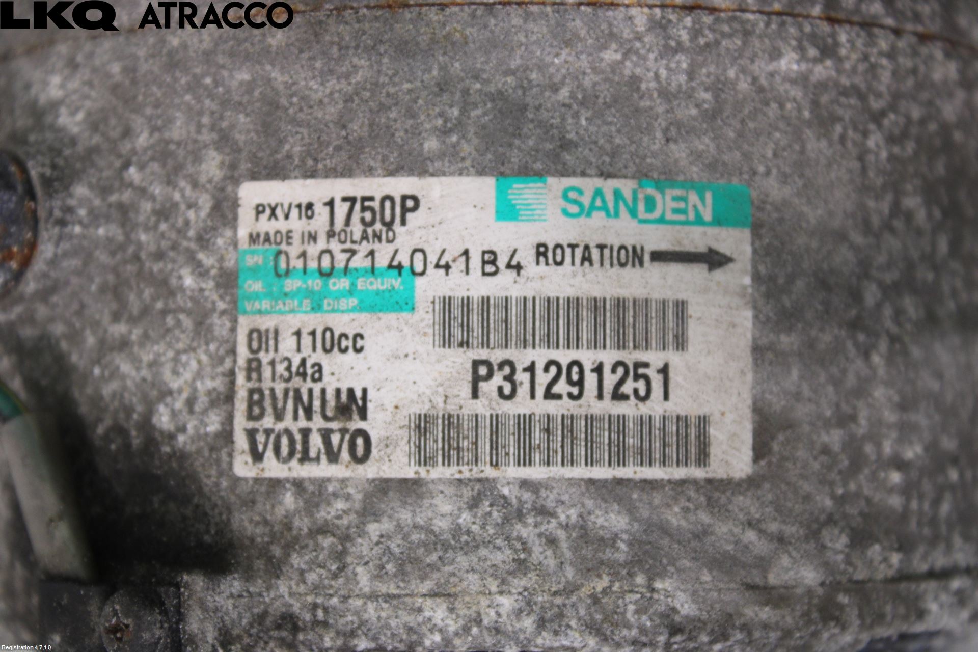 Volvo V60 11-13 Varme Ac Kompressor