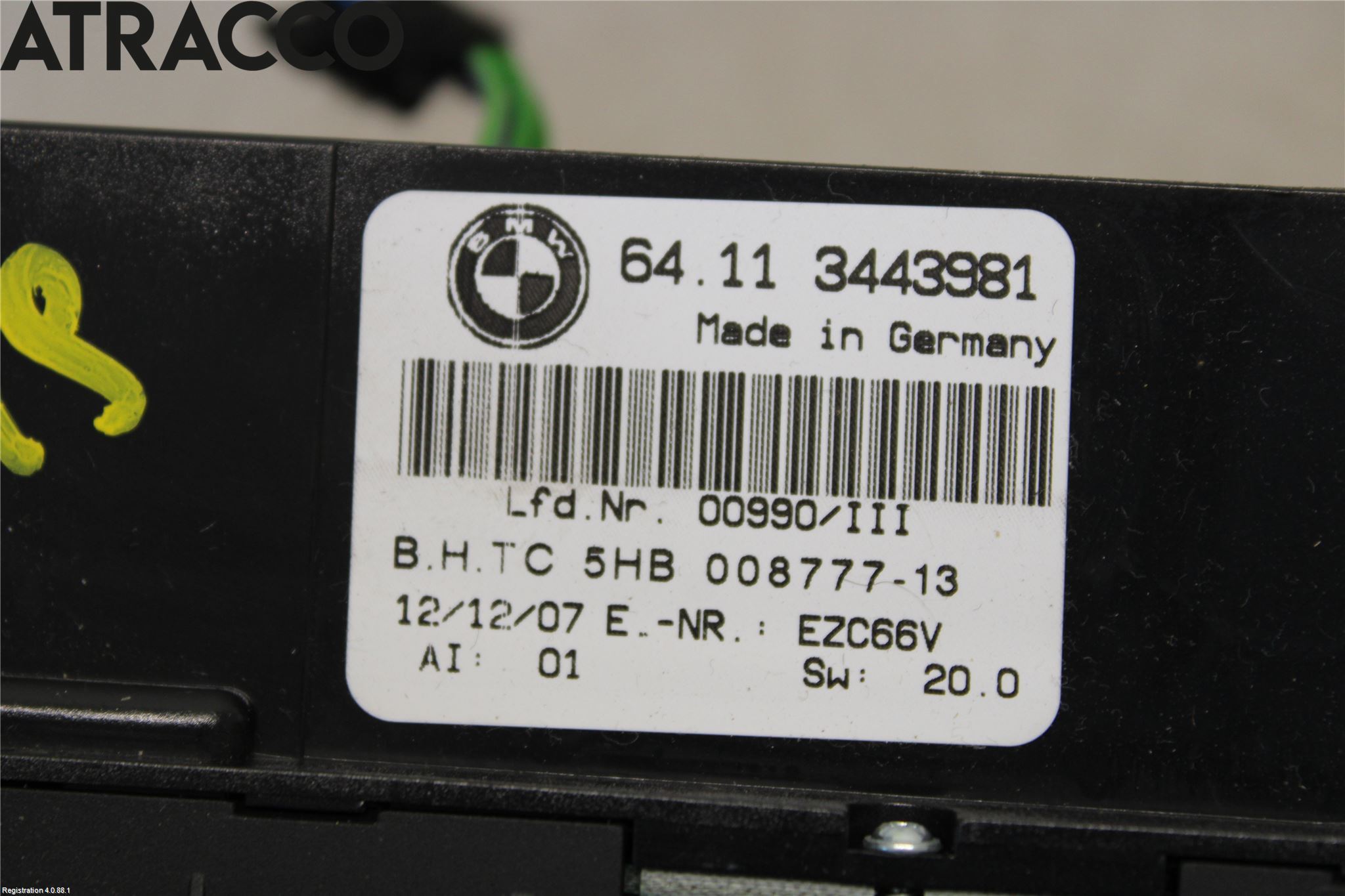 BMW X3 E83     03-10 Varme Ac Betjening-Display