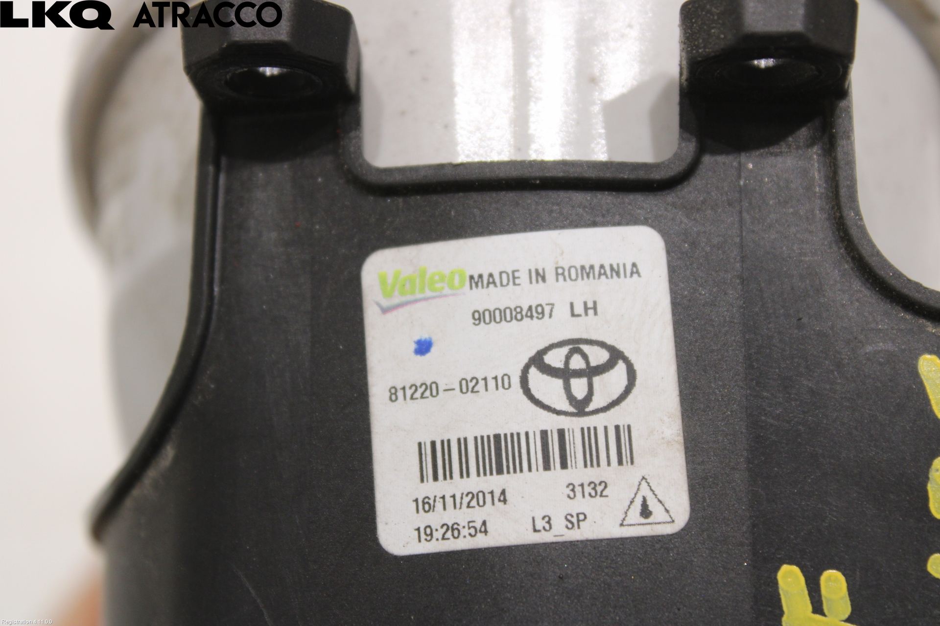 Toyota AURIS 13-19 Frontlykt-Kurve-Tåkelys