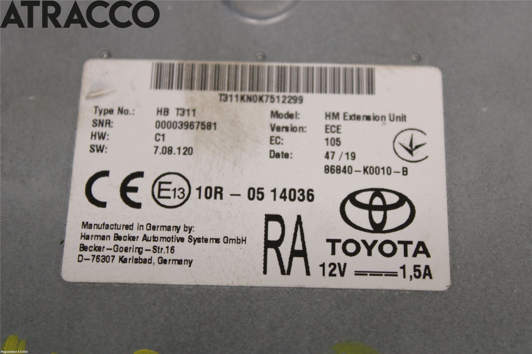 Toyota RAV4 19- Stereo Radio Øvrig