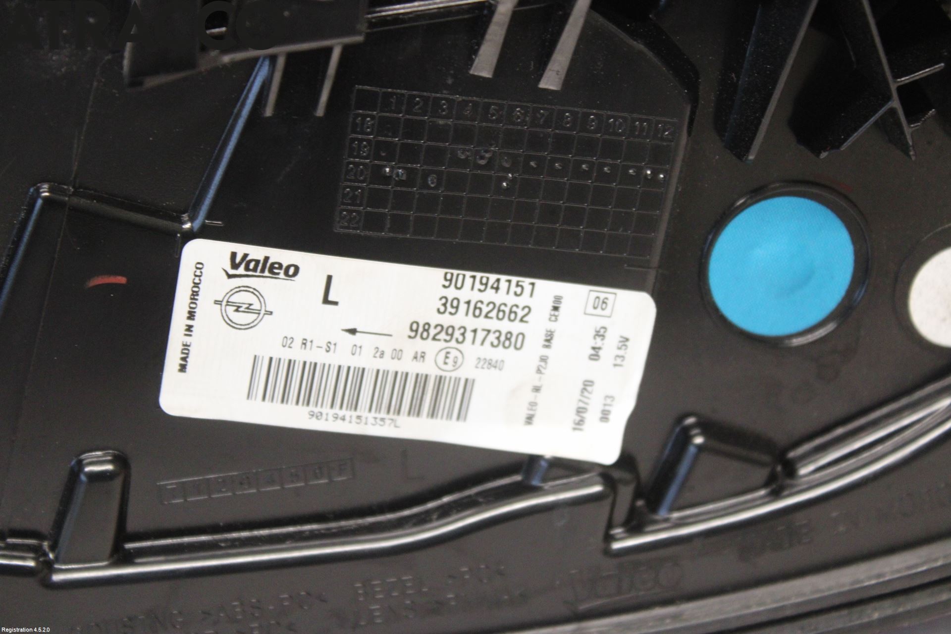 Opel CORSA F, CORSA-E 20- Baklykt Venstre